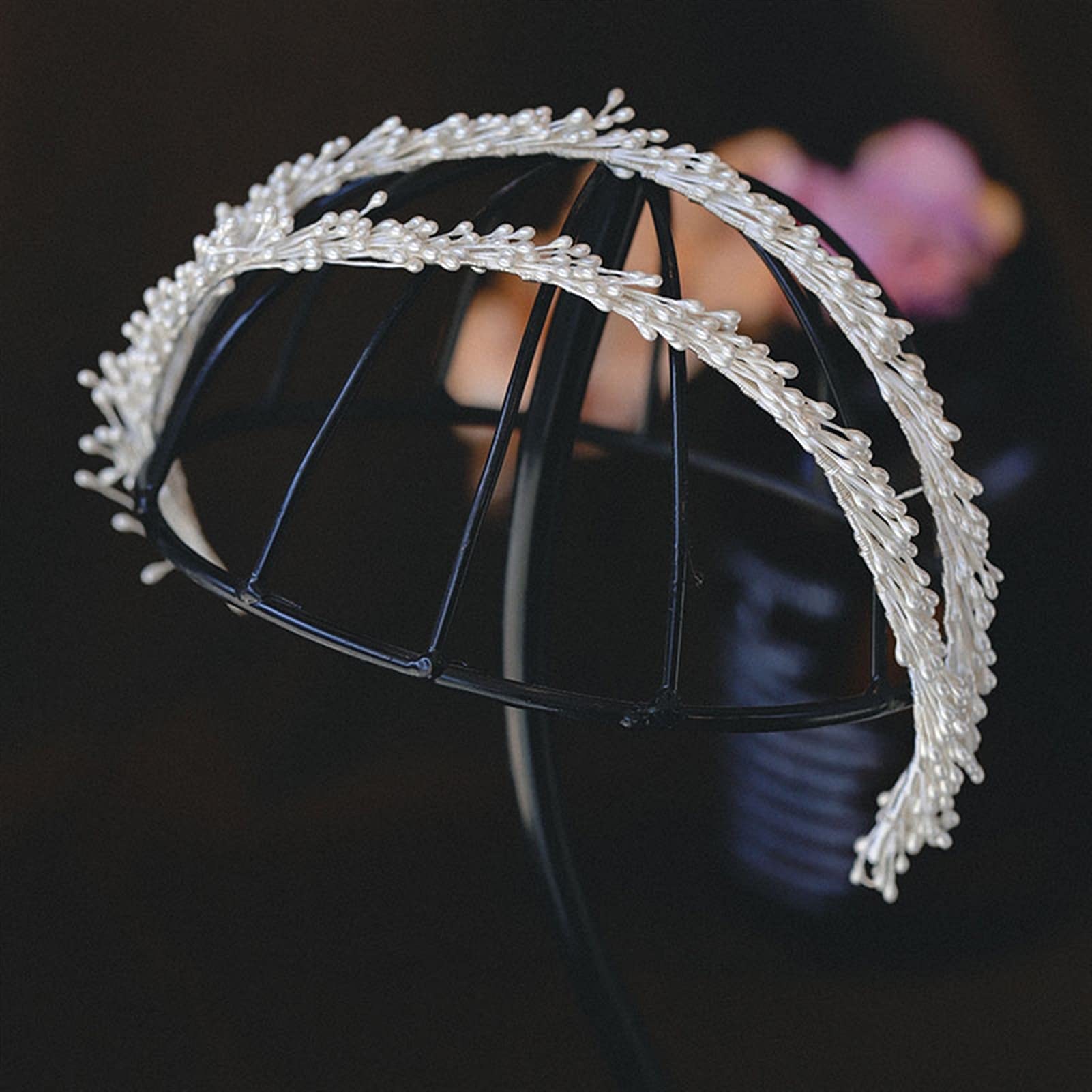 XXXXW Elegant White Leaf Headpiece - Bridal Hair Accessories for Weddings, Women's Floral Crowns & Headbands - Perfect for Brides, Prom, and Special Occasions
