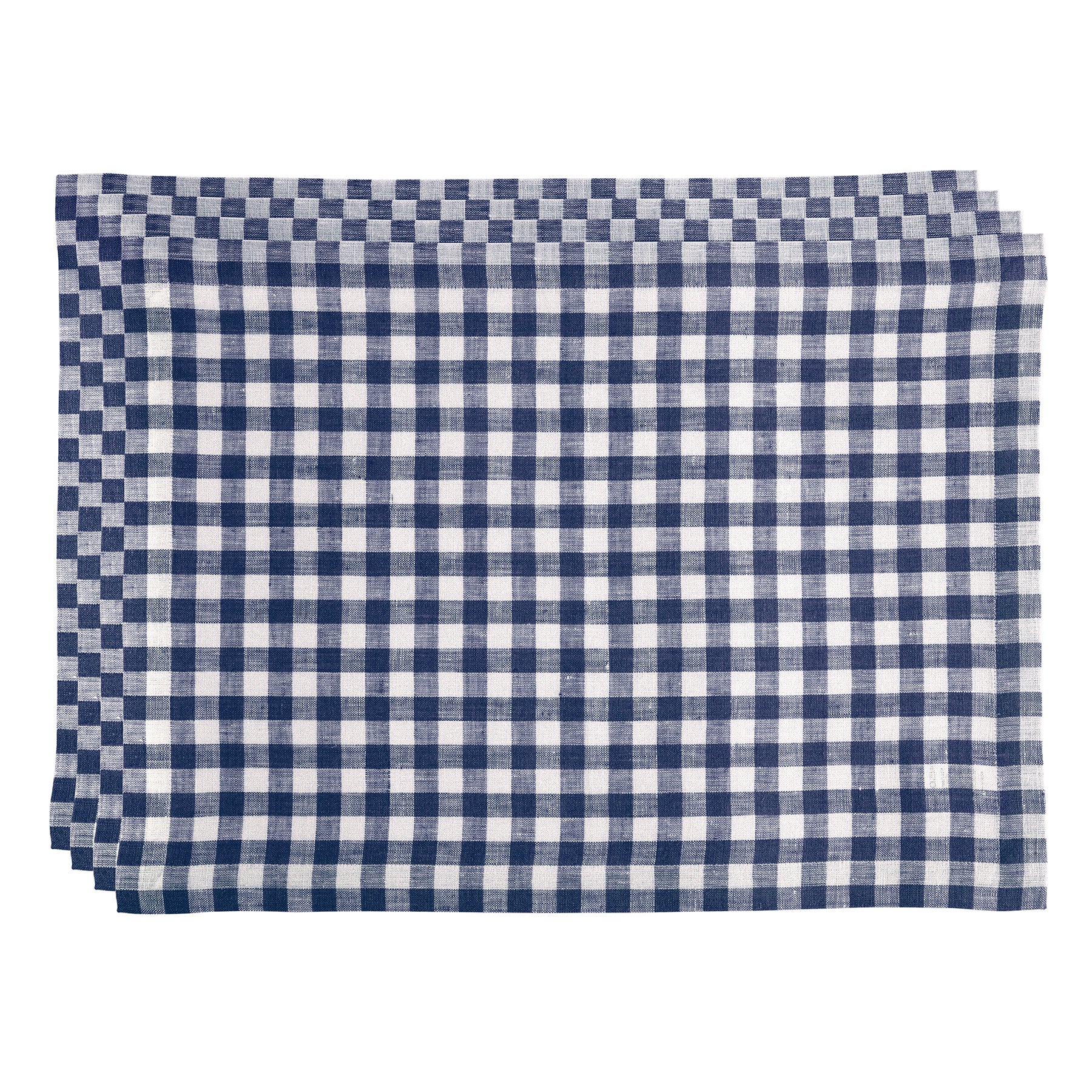 Stylish Gingham Placemats Set of 4 - Cotton Table Mats for Dining Room Decor, Kitchen Table Setting & Picnic Accessories
