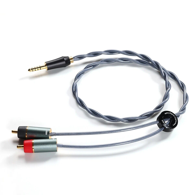 DD ddHiFi RC40A 4.4mm to RCA Analog Audio Cable - High-Quality Interconnect for Turntables, DACs & Hi-Fi Systems - Perfect for Home Theater & Audiophile Setups