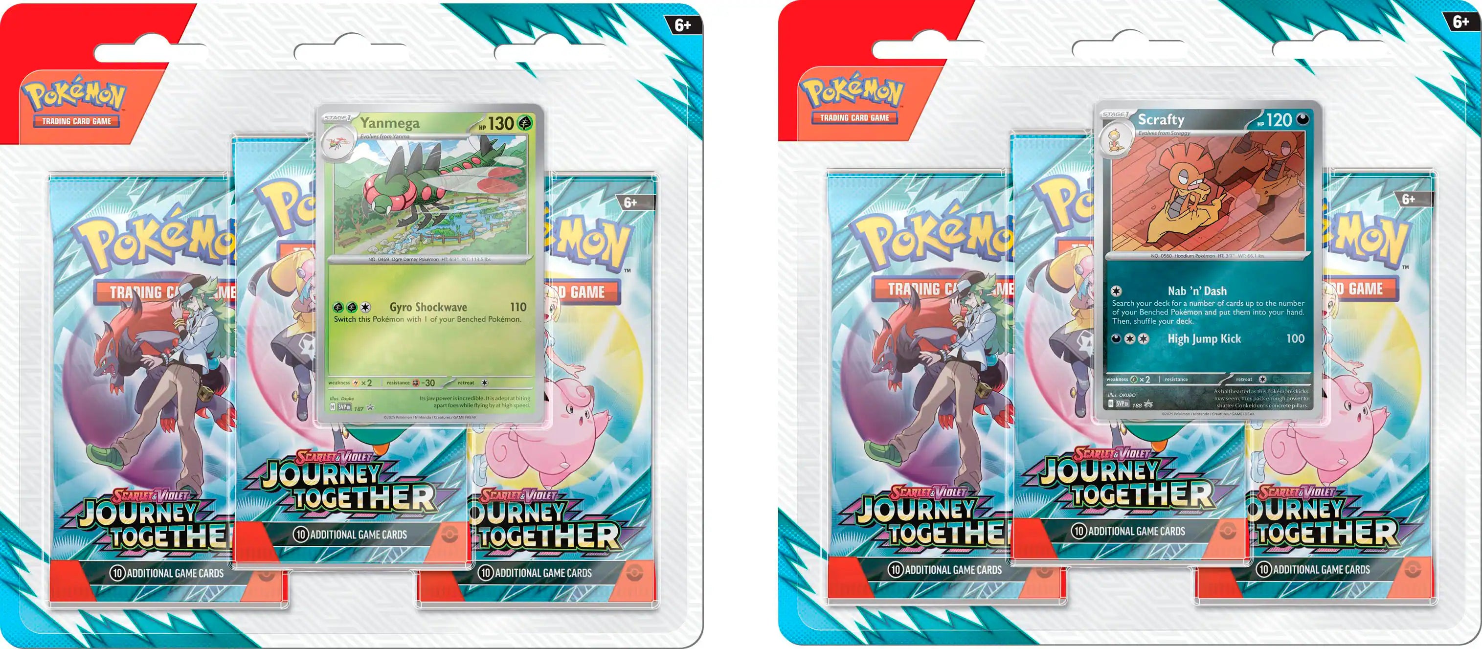 Pokemon Journey Together 3 Pack Blister - Official Pokemon Trading Card Game Booster Pack Set | Collectible Cards for Battles & Trading | Perfect for Gifts, Tournaments & Game Nights
