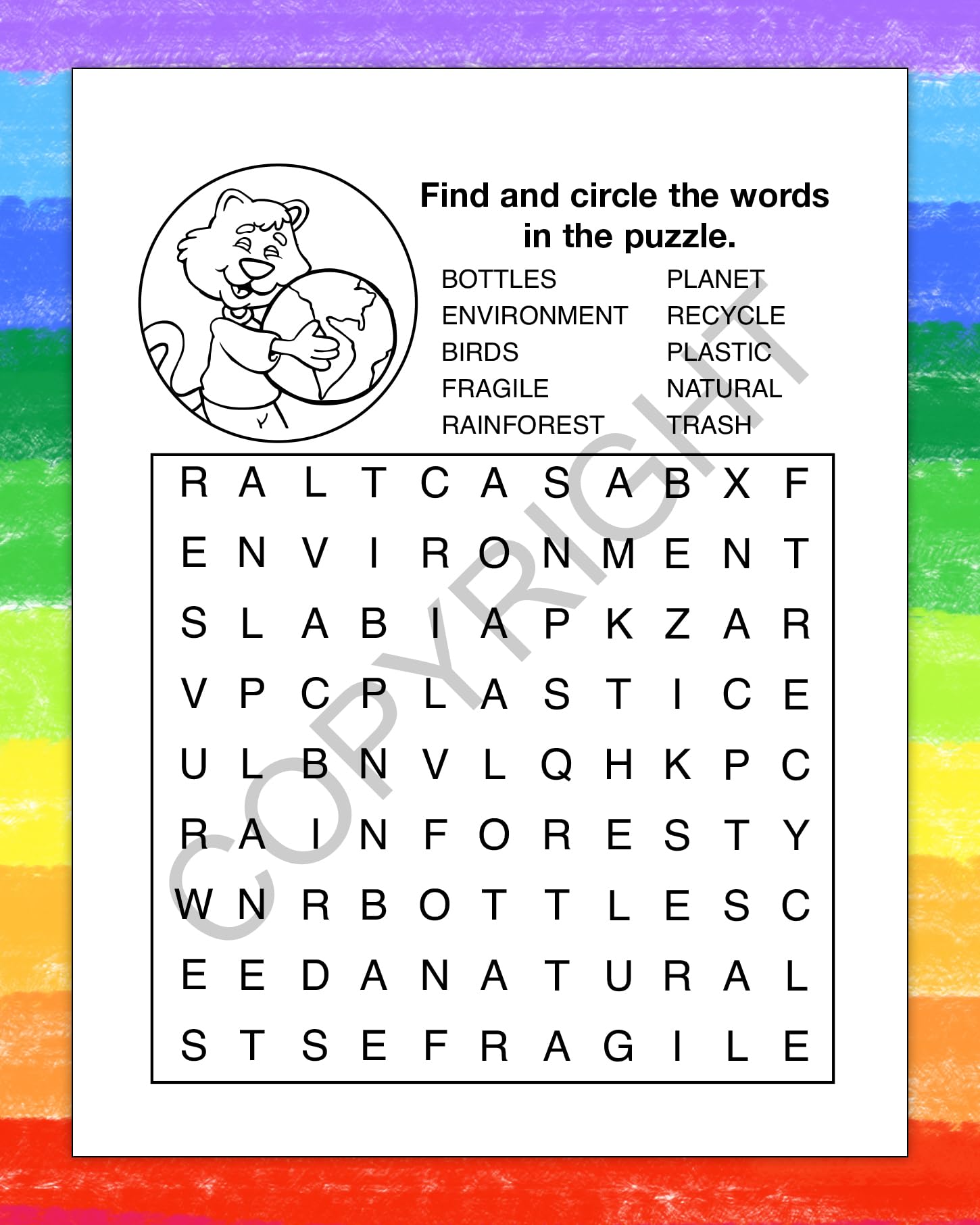 ZOCO 250-Pack Custom Coloring Books for Kids - Bulk Earth Day Supplies, Conservation & Recycling Educational Activities - No Crayons Included | Perfect for Classroom, Party Favors & Environmental Awareness Events