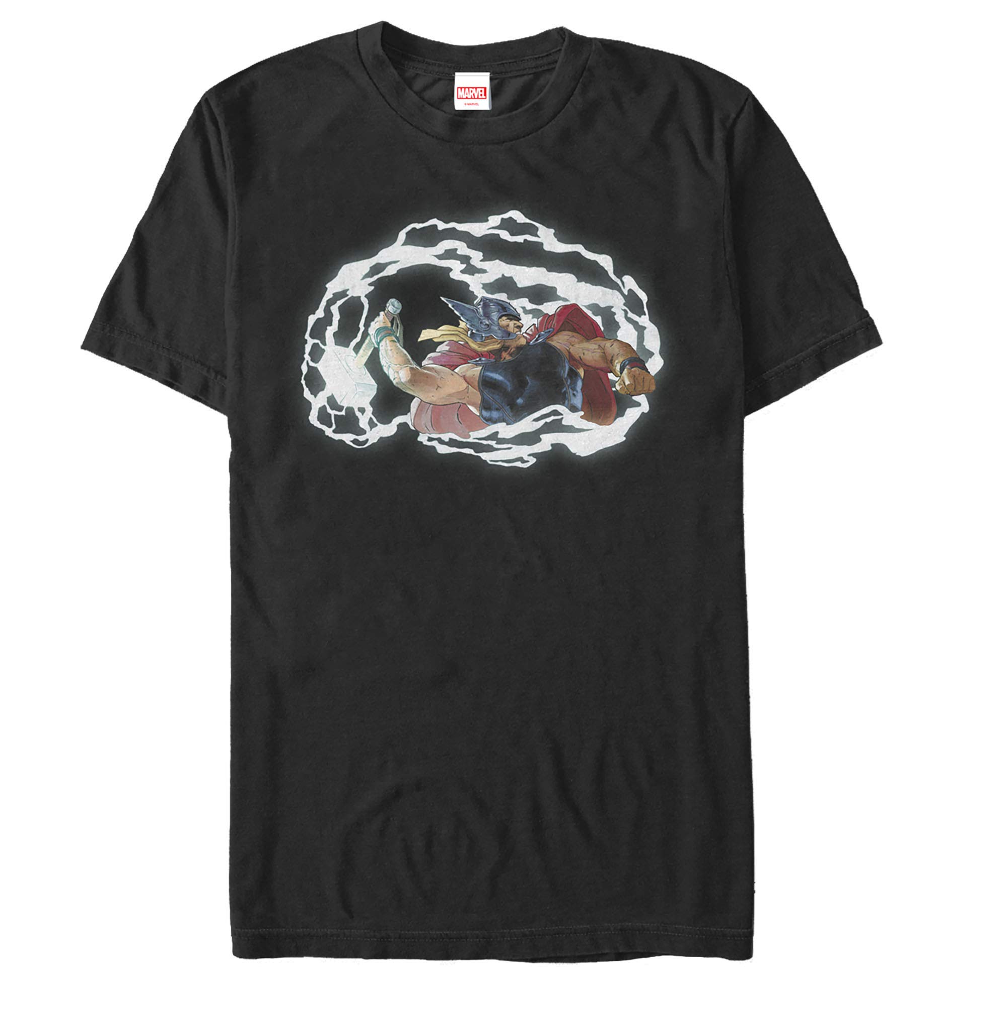 Marvel Thor Electric Hammer Graphic T-Shirt for Men | Superhero Comic Tee | Casual Wear & Cosplay