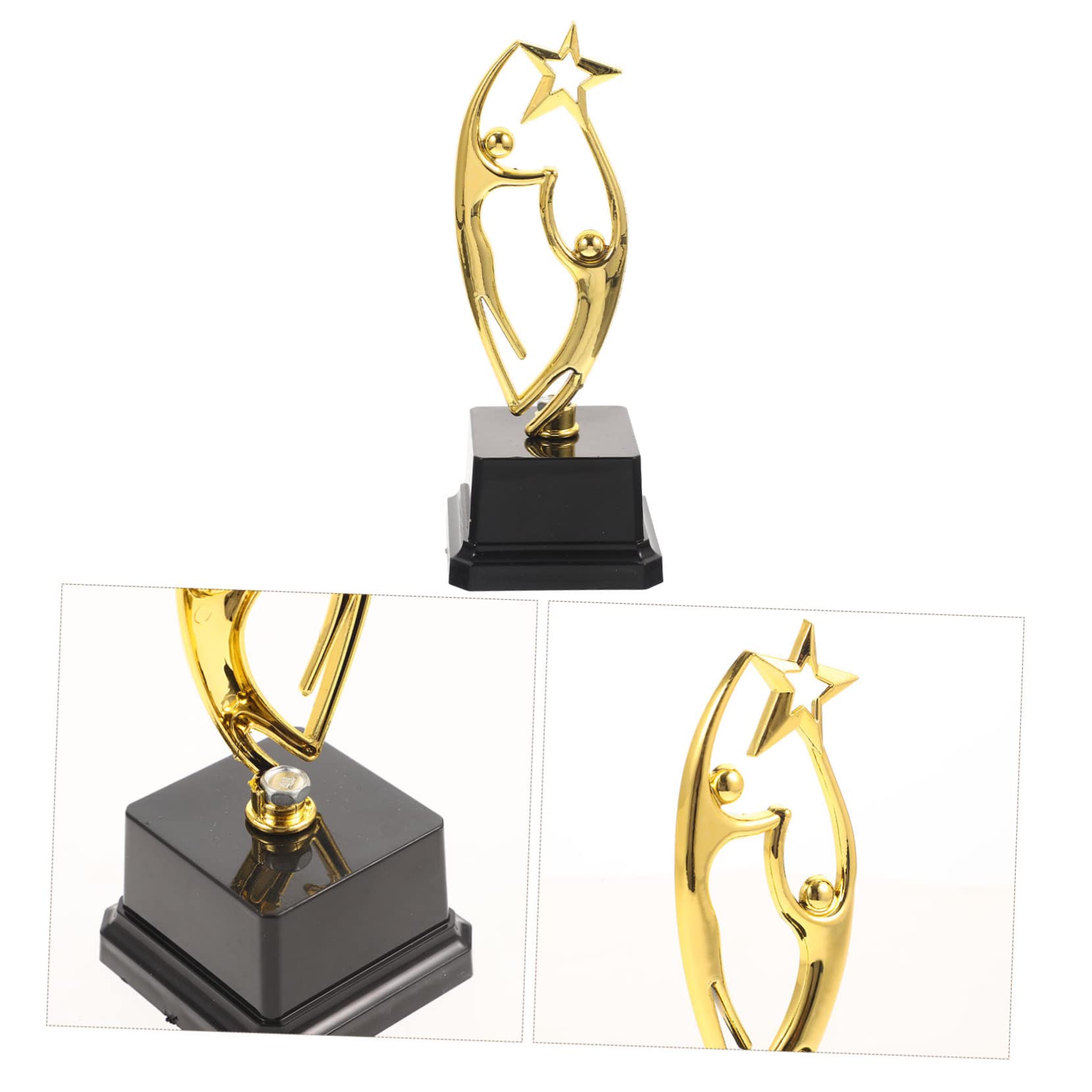 BESPORTBLE 2 Pack Mini Sports Trophy Set - Basketball & Football Awards for Kids - Durable ABS Plastic - Perfect for Party Favors, School Rewards & Game Day Prizes