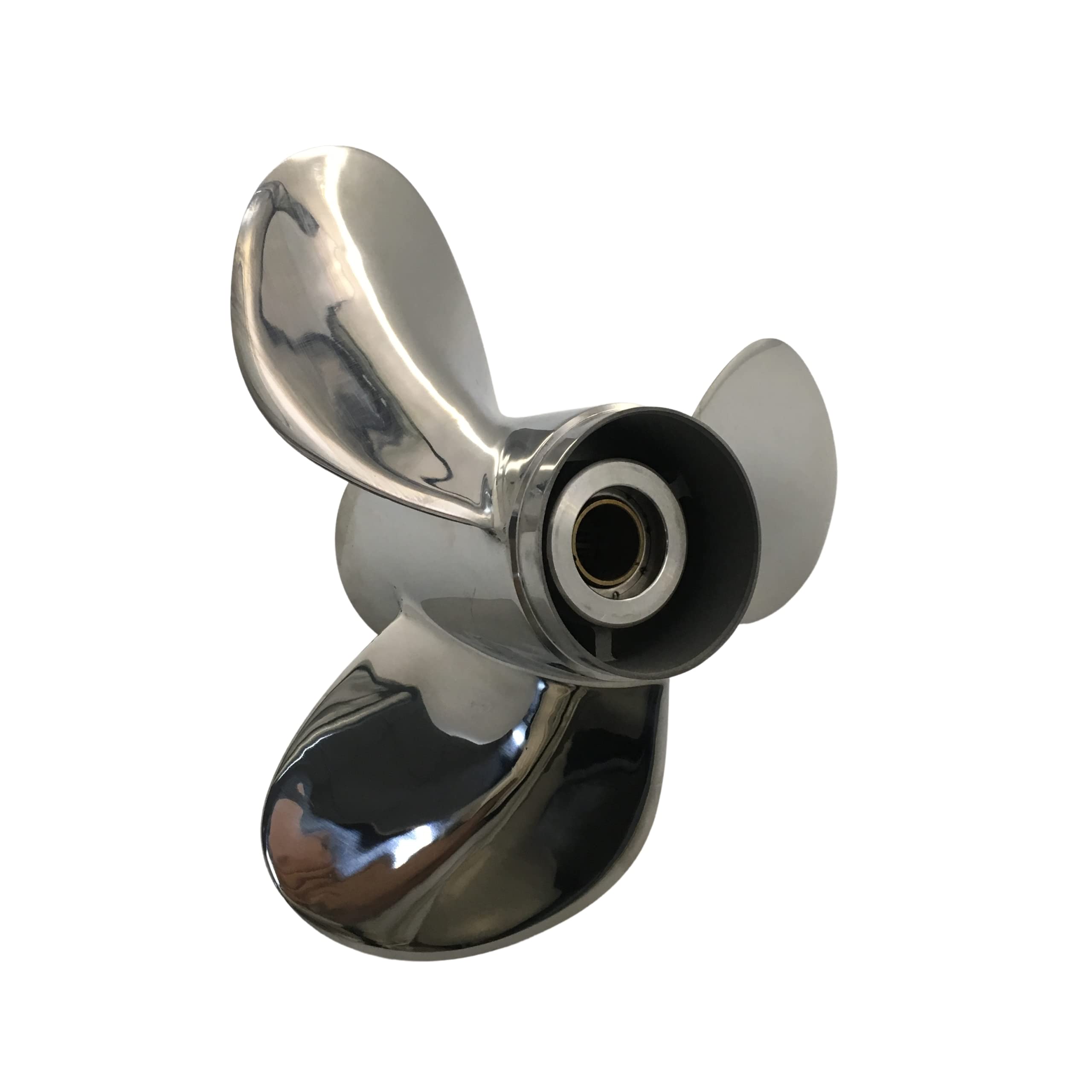Captain Propeller 10.5x13 Stainless Steel 13-Tooth Spline Outboard Boat Motor Propeller - Compatible with Mercury 25HP-75HP Engines - Perfect for Fishing, Boating & Water Sports