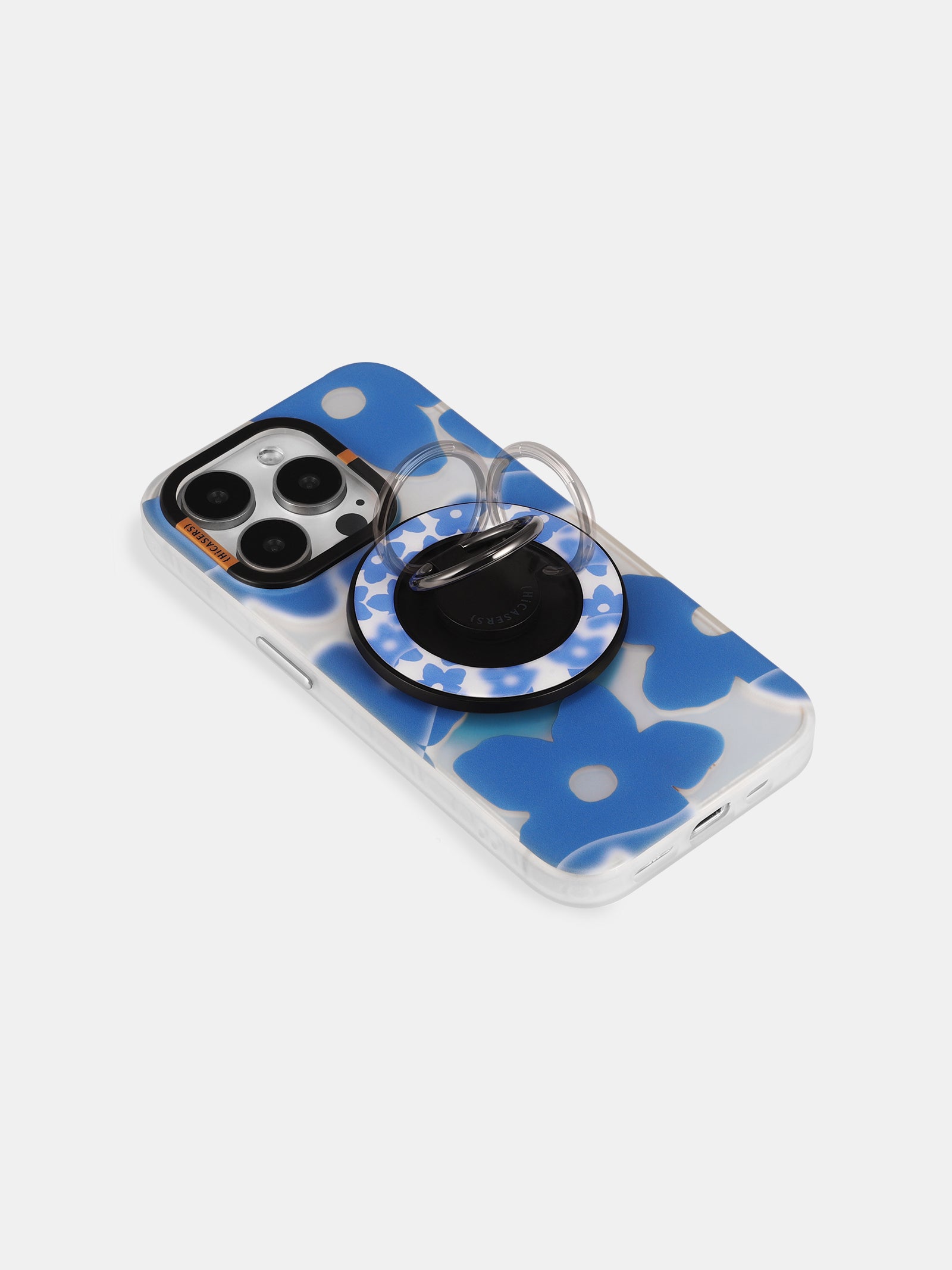 Magnetic Ring Spinner Stand - Magsafe Compatible Phone Holder in Azure Blue - Perfect for Desk, Car & Travel Use