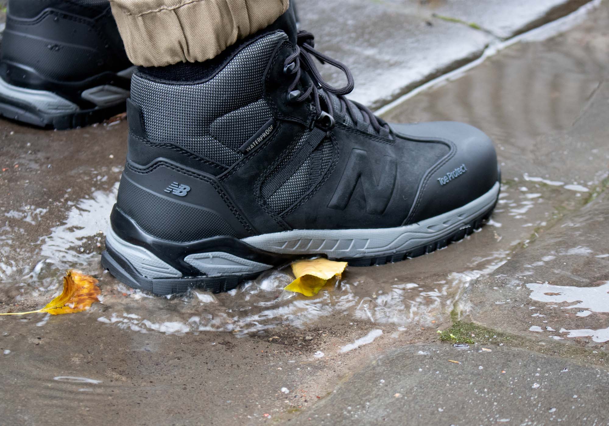 New Balance Allsite Men's Composite Toe 2E Wide Work Boots - Lightweight Safety Shoes for Construction, Warehouse & Industrial Work - Slip Resistant & Comfortable Work Boots for Electricians, Mechanics & Laborers