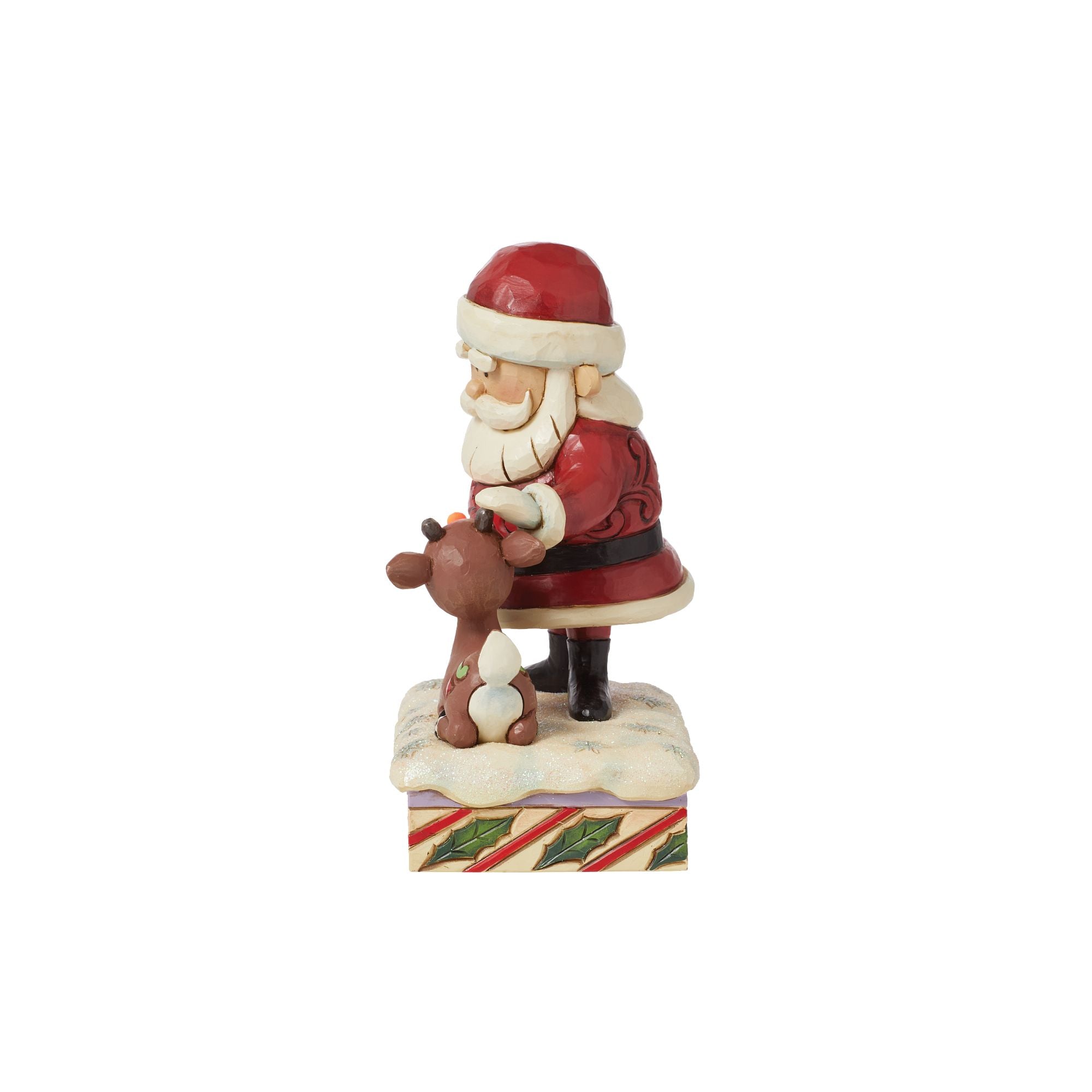 Santa Petting Rudolph Stuffed Animal - Soft Christmas Plush Toy for Kids & Adults - Perfect for Holiday Decorations, Gifts & Cuddling
