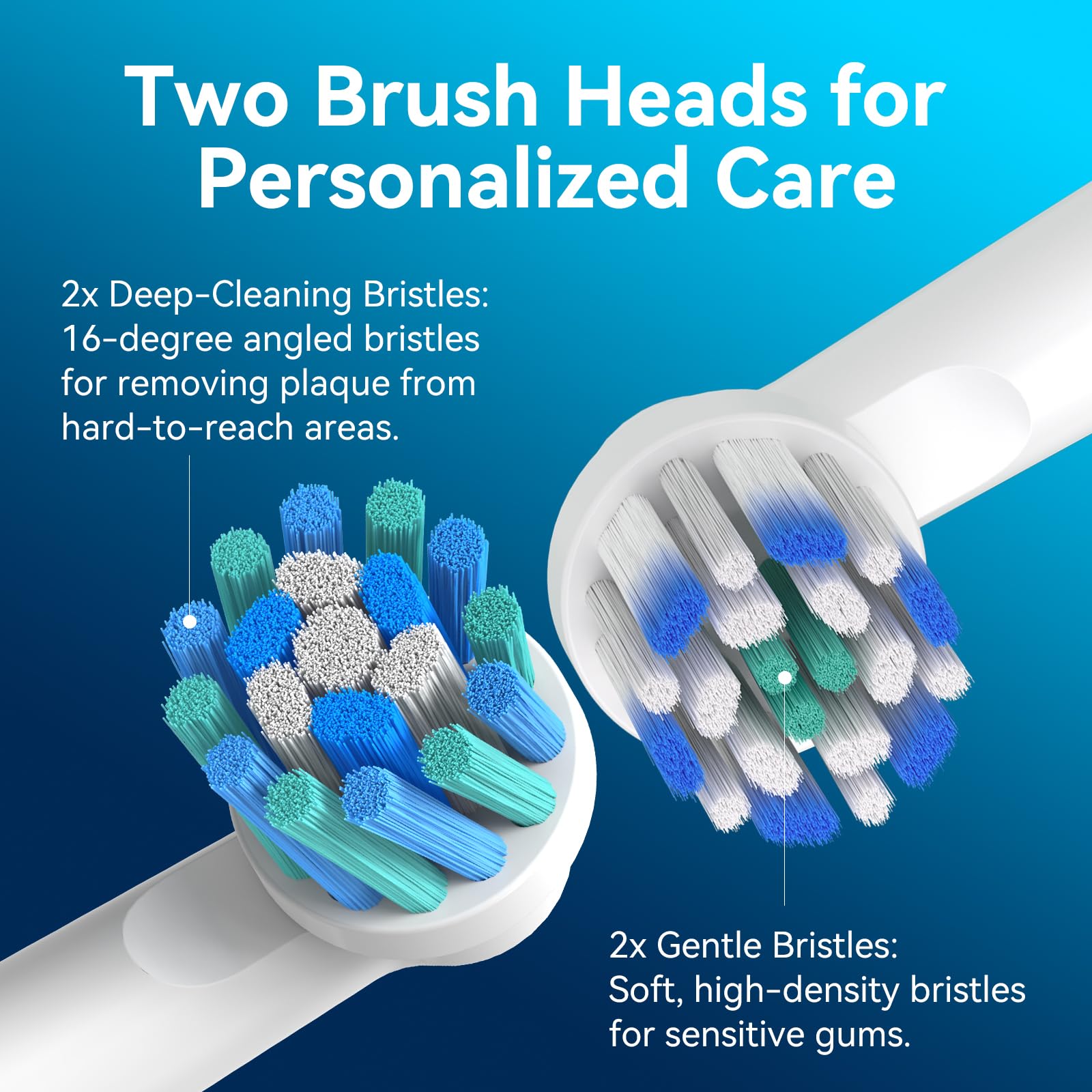 SEAGO Sonic Electric Toothbrush with 8 Replacement Brush Heads - 5 Cleaning Modes, Teeth Whitening in 14 Days, Waterproof Design for Adults & Kids (Blue, Model SG-2603) - Perfect for Home, Travel & Daily Oral Care