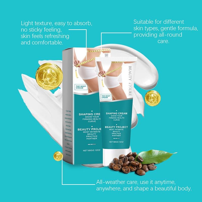 Premium Multi-Effect Body Massage Cream - 60g Firming & Tightening Lotion for Cellulite Reduction & Skin Hydration | Beauty Figure Enhancer for Butt, Thighs & Abdomen | Perfect for Post-Workout Recovery & Spa Nights (2-Pack)
