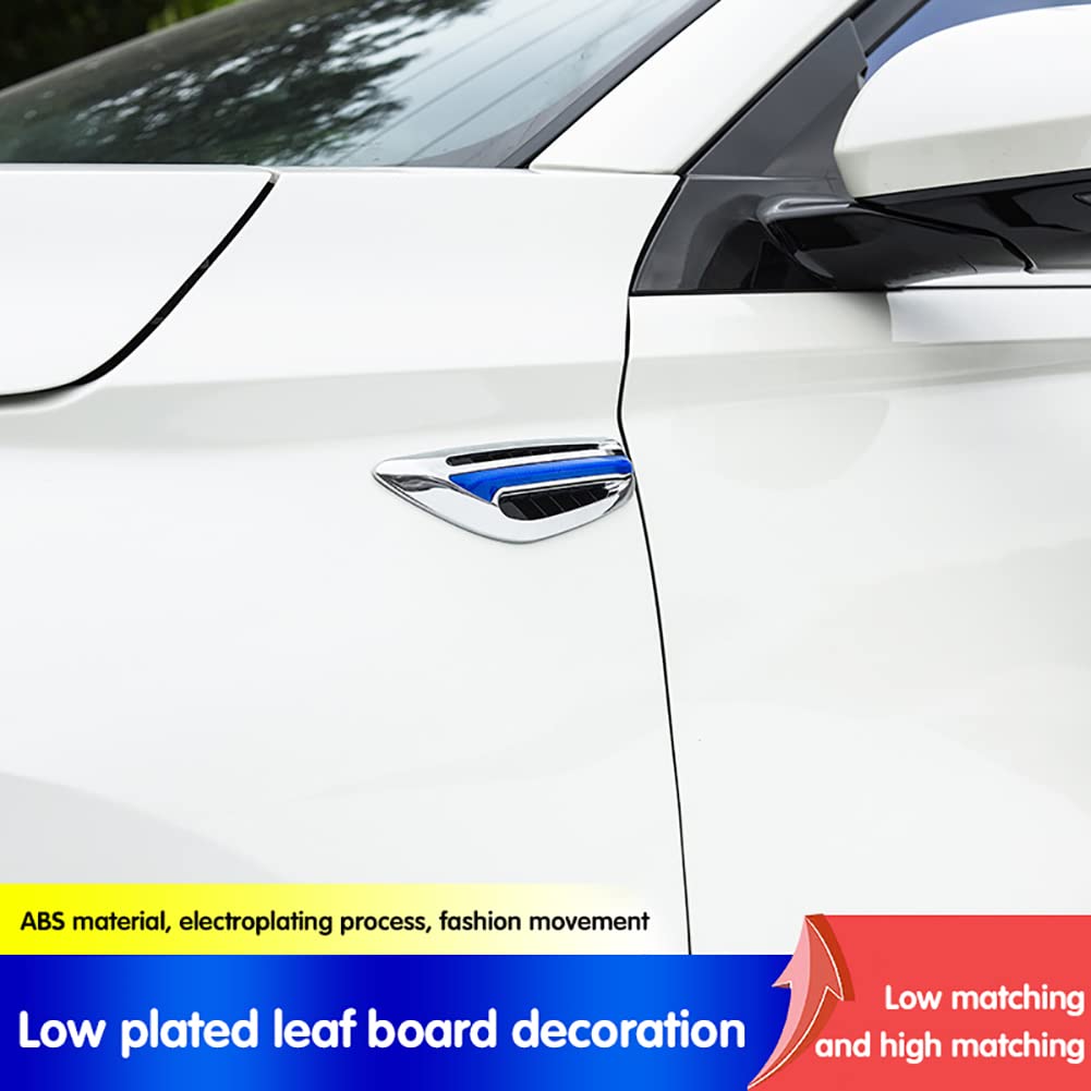 Universal Car Side Vent Stickers - 2PCS ABS Air Intake Flow Vent Cover Decorative Fender Trim for Enhanced Style | Perfect for Car Shows, Custom Builds & Personalization (Yellow)