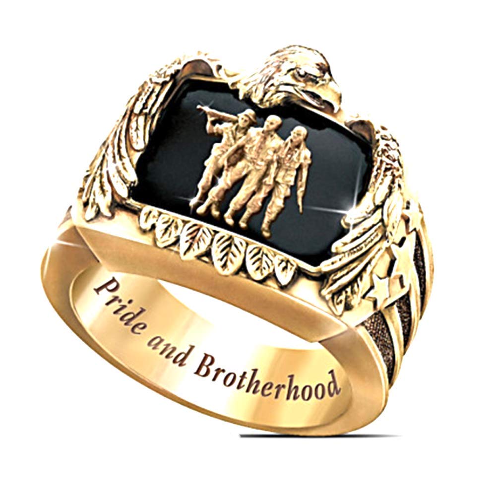 Gothic Black Eagle Ring for Men - Biker Jewelry for Motorcycle & Hiphop Style