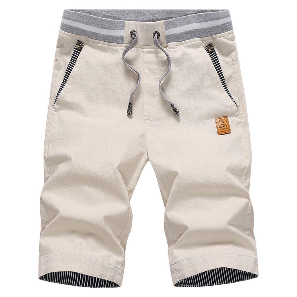 Cookinty Men's Stretch Waist Casual Shorts - 7
