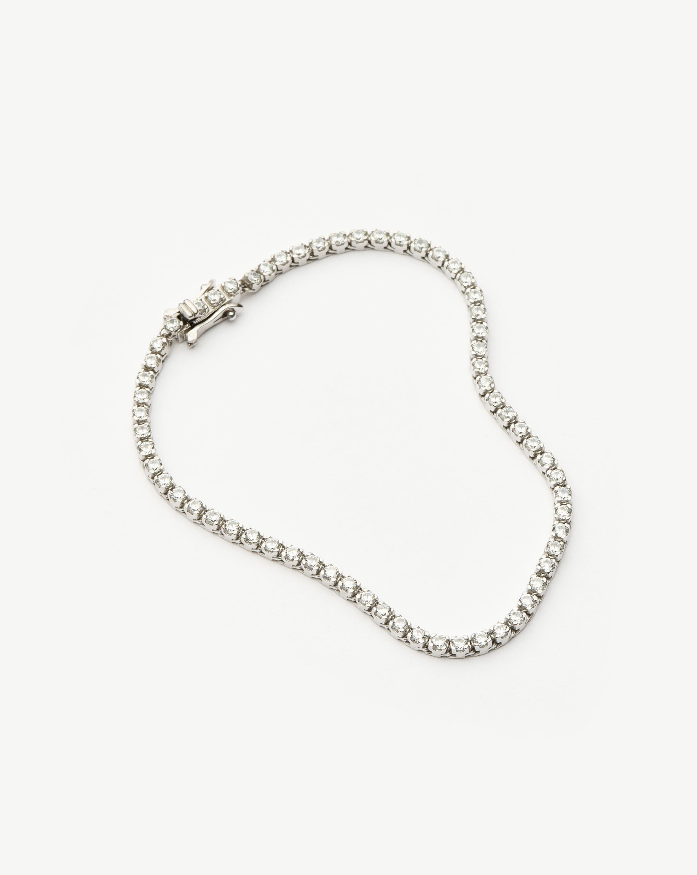 Elegant Classic Tennis Bracelet for Women - Sterling Silver with Sparkling Cubic Zirconia Stones | Perfect for Weddings, Anniversaries & Special Occasions