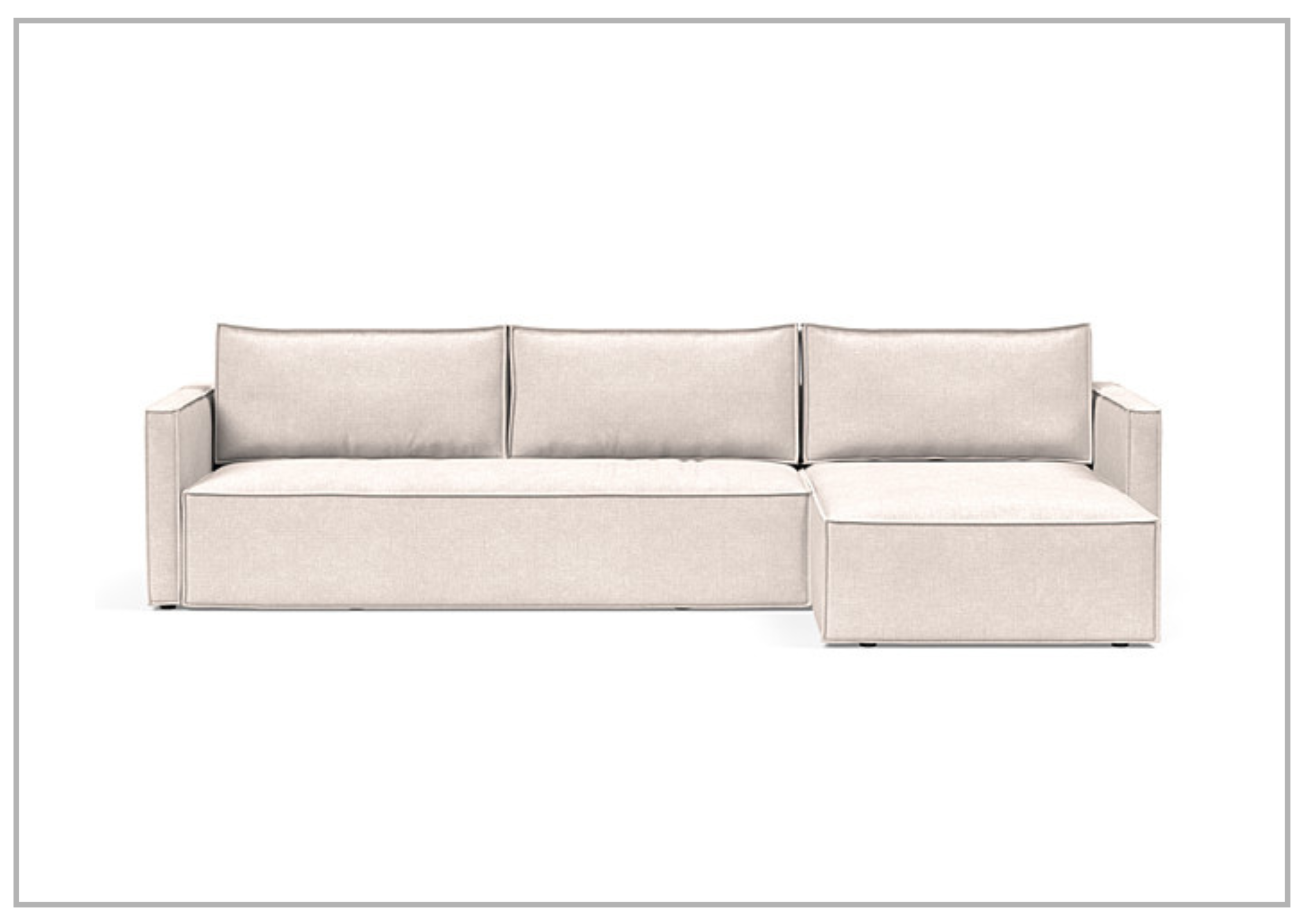 Innovation Living Newilla Fabric L-Shaped Sectional Sleeper Sofa - Convertible Sofa Bed for Small Spaces, Modern Living Room Furniture with Storage, Perfect for Apartments, Guest Rooms & Home Offices