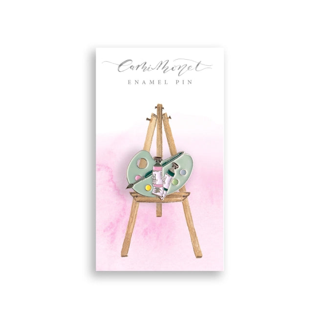 Artist Palette Enamel Pin - Handmade Art Enamel Pin Badge for Artists, Painters & Art Lovers - Perfect for Backpacks, Jackets, Denim & Sketchbook Decoration