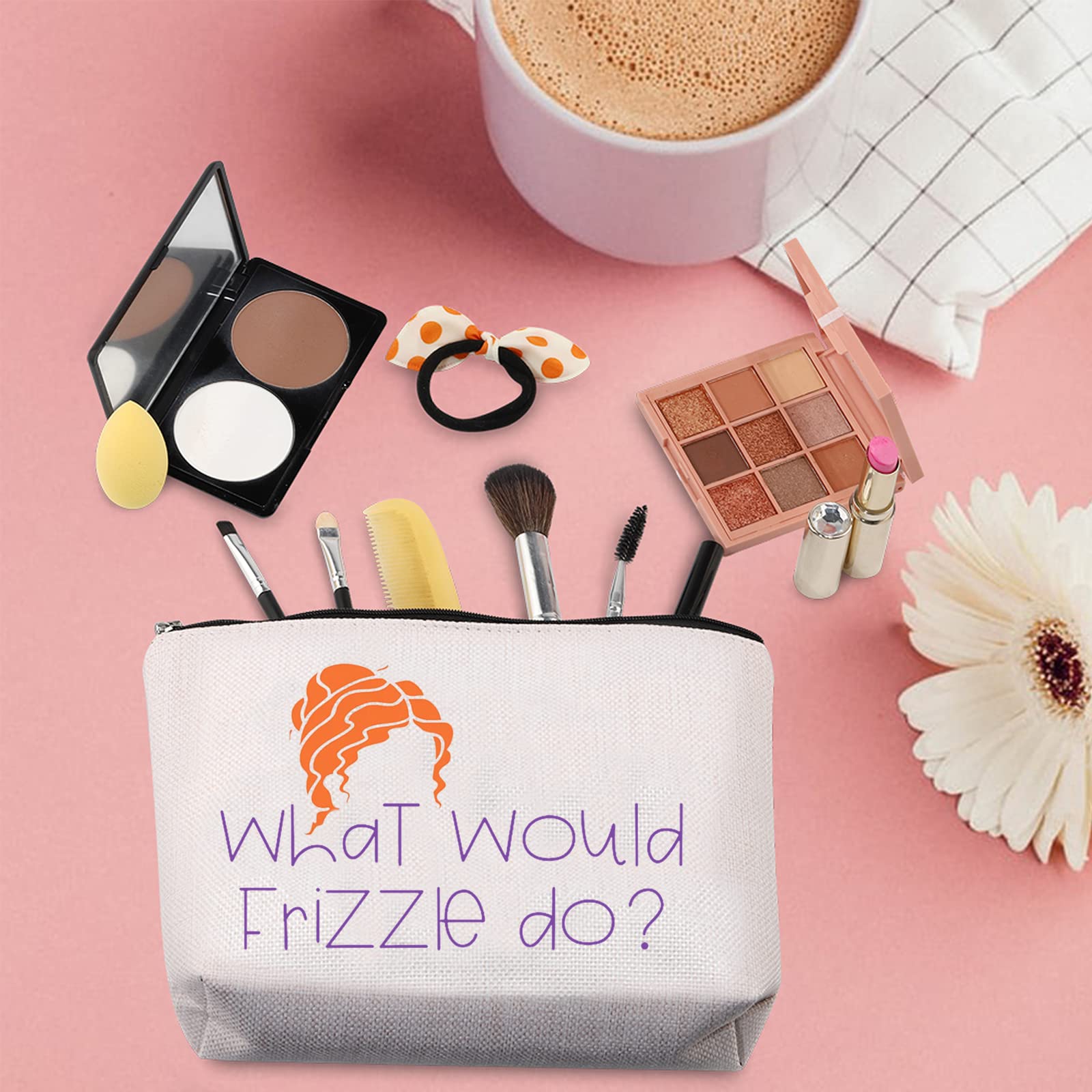 TSOTMO Teacher Makeup Bag - Cute Cosmetic Pouch for Educators & School Staff - Perfect Teacher Appreciation Gift, Back to School Present, or Valentine's Day Surprise - Inspired by Ms. Frizzle - Great for Classroom Organization & Travel Essentials