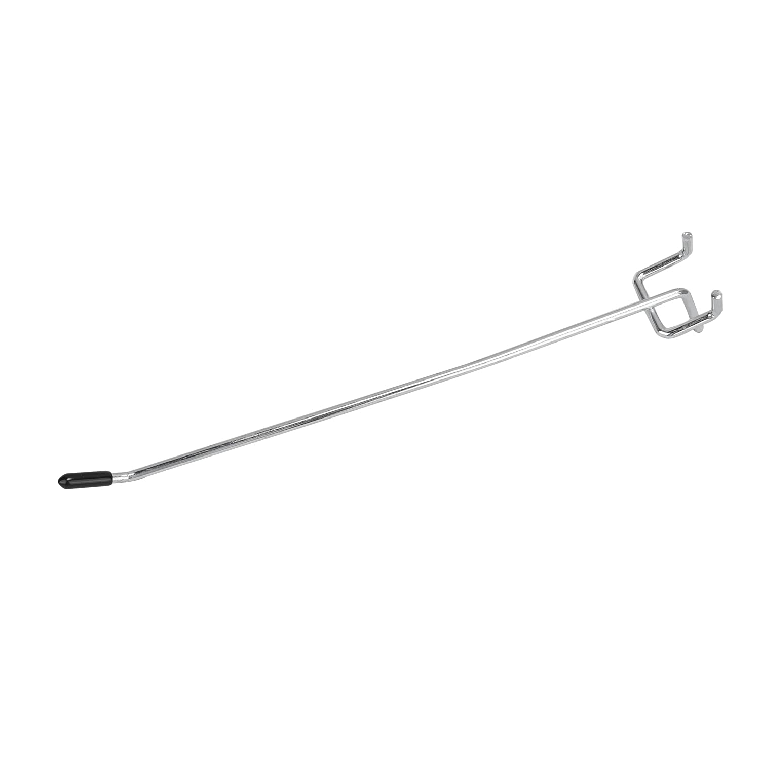 50-Pack 6 Inch Heavy Duty L-Shaped Pegboard Hooks - Galvanized Steel with Rubber Tips for 1/4