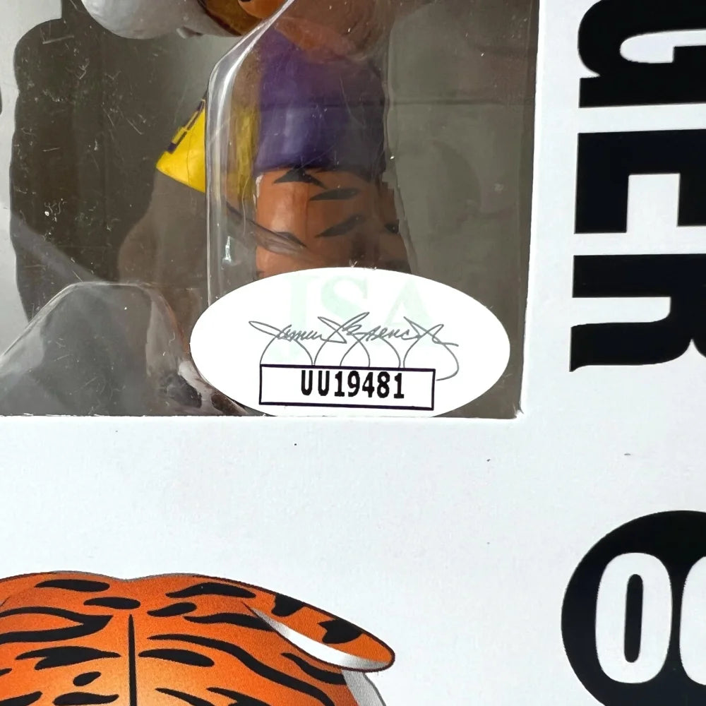 Justin Jefferson Signed LSU Mike the Tiger Funko Pop #06 with JSA COA - Authentic Collectible for Vikings Fans, Sports Memorabilia, and Home Decor
