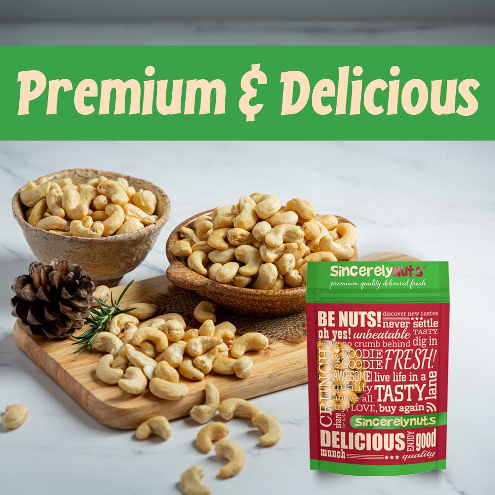 Premium Jumbo Cashews Roasted & Unsalted – 5lb Bulk Bag | Kosher Certified Healthy Snack | High Protein, Vitamins & Minerals | Gourmet Nuts for Baking, Cooking & Healthy Snacking