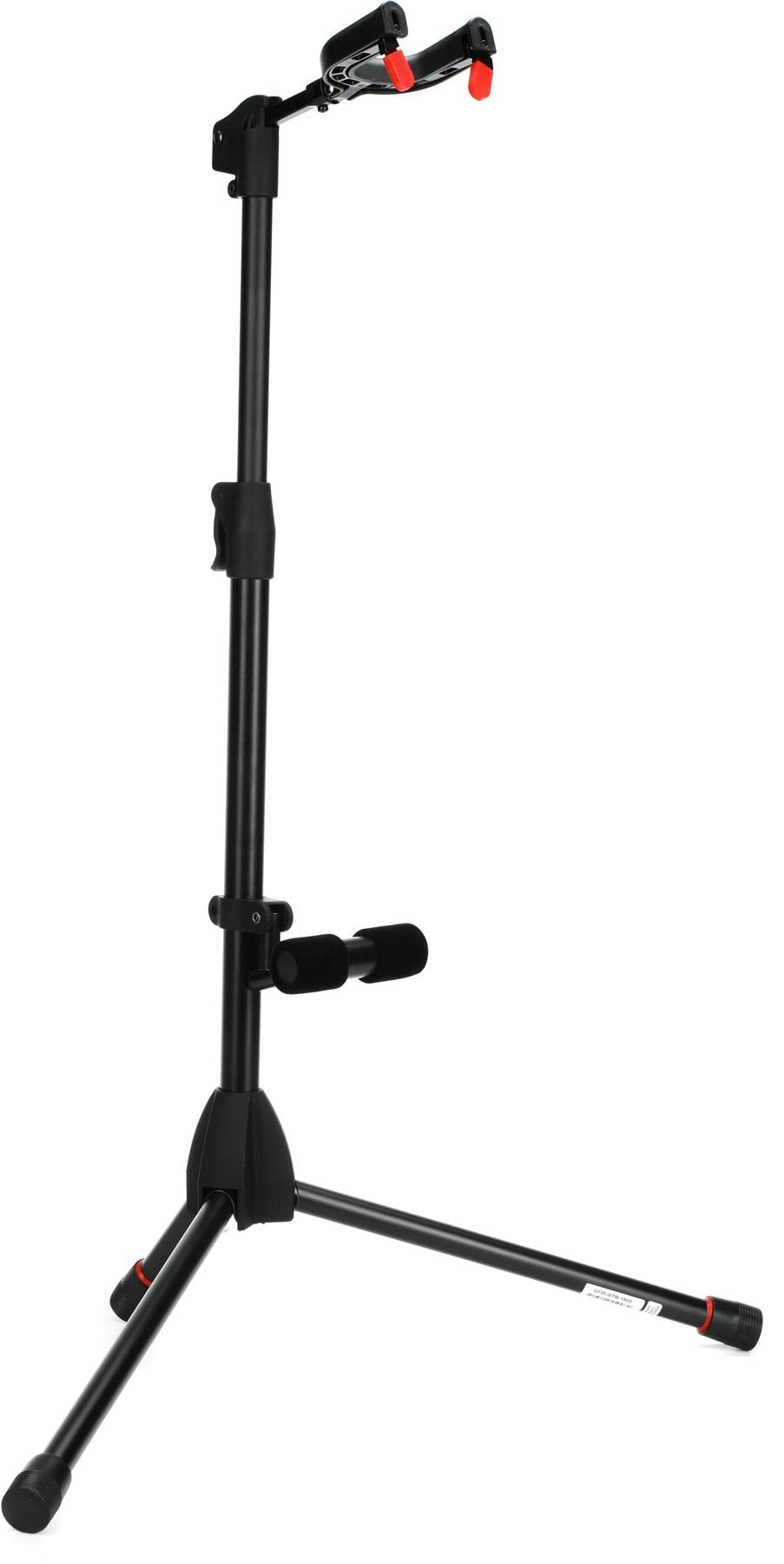 Gator Frameworks GFW-GTR-1500 Single Guitar Stand with Self-Locking Yoke - Universal Fit for Electric, Acoustic & Bass Guitars - Secure Storage for Home, Studio & Stage Performances