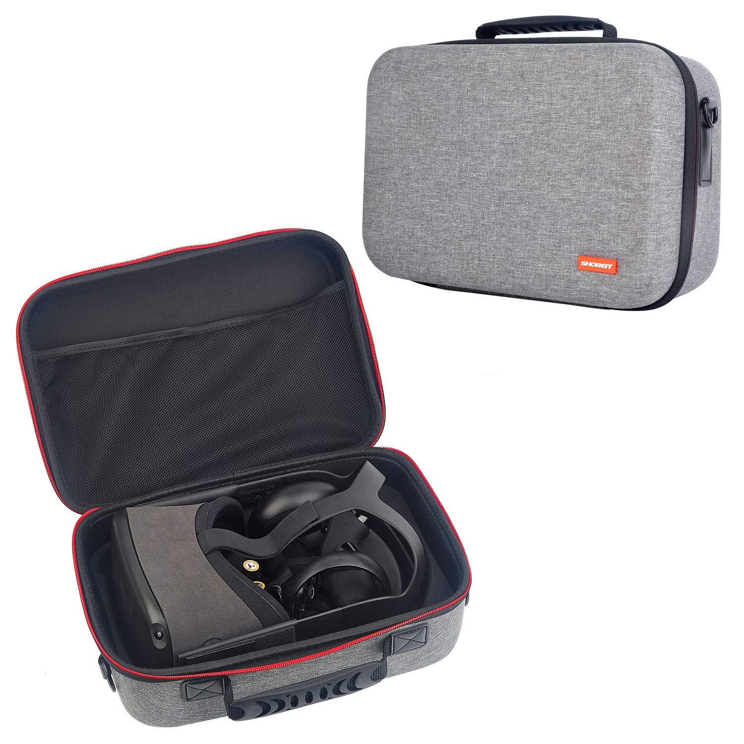 Oculus Quest 2 VR Headset Travel Case - Shockproof EVA Hard Shell Storage Bag with Detachable Shoulder Strap for Controllers & Accessories (Gray) | Perfect for Gaming, Travel & Safe Storage