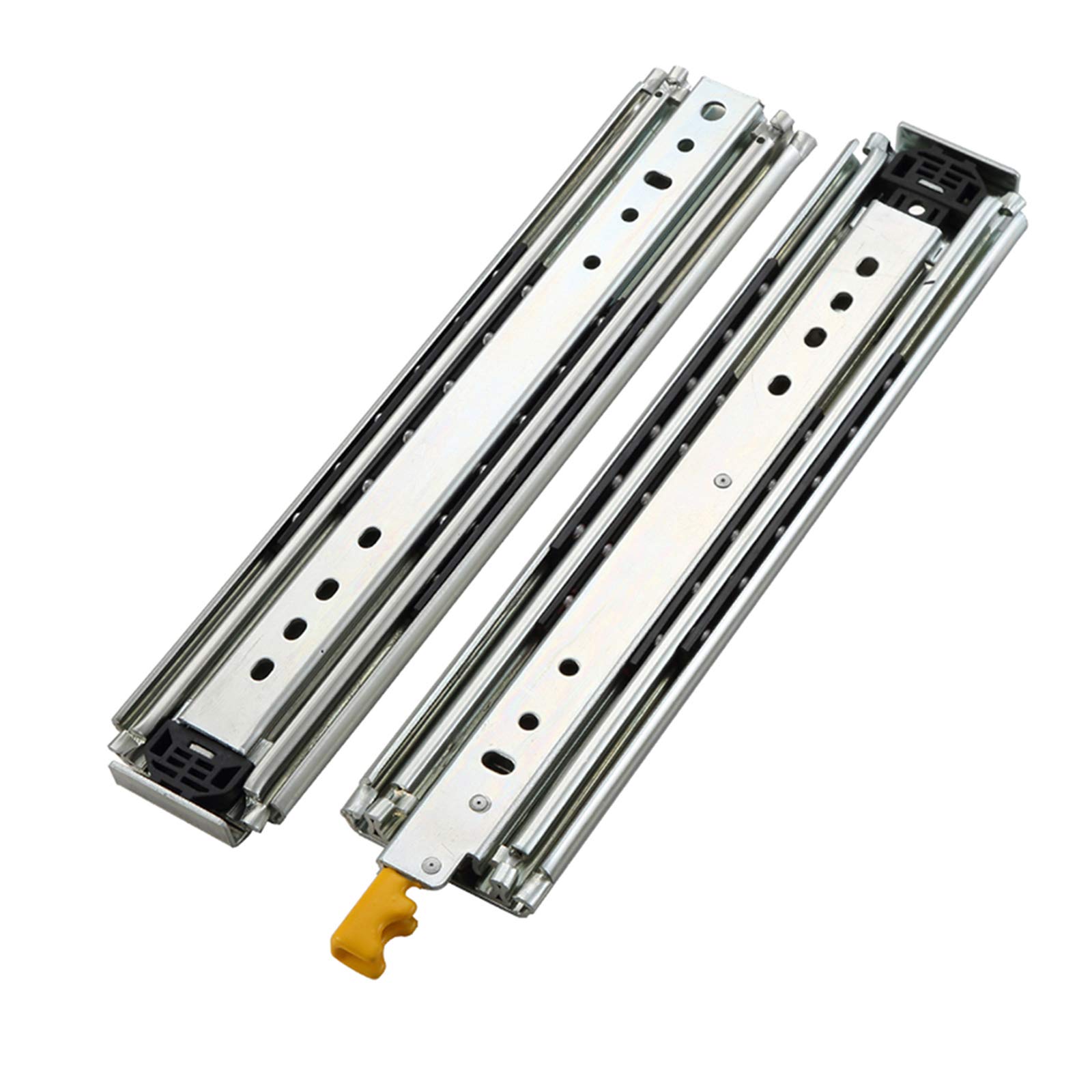 Heavy Duty Full Extension Drawer Slides with Locking Mechanism - Ball Bearing Drawer Runners (10 to 50 inches) - 485lb Load Capacity - Perfect for Cars, Cabinets, Workbenches & Industrial Storage Solutions