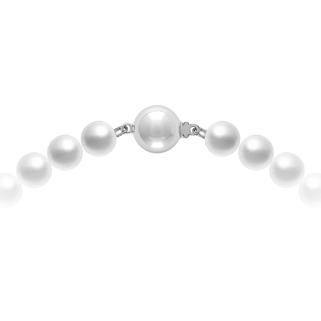 18K Solid Gold 8mm Pearly Lustre Clasps for Jewelry Making - KA00014 | Perfect for Necklaces, Bracelets & DIY Craft Projects