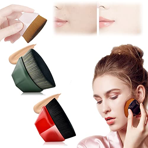 **Flat Top Kabuki Foundation Brush - Professional Makeup Brush for Liquid & Powder Foundation - Soft Synthetic Bristles - Perfect for Flawless Airbrush Finish - Ideal for Daily Makeup & Professional Use**