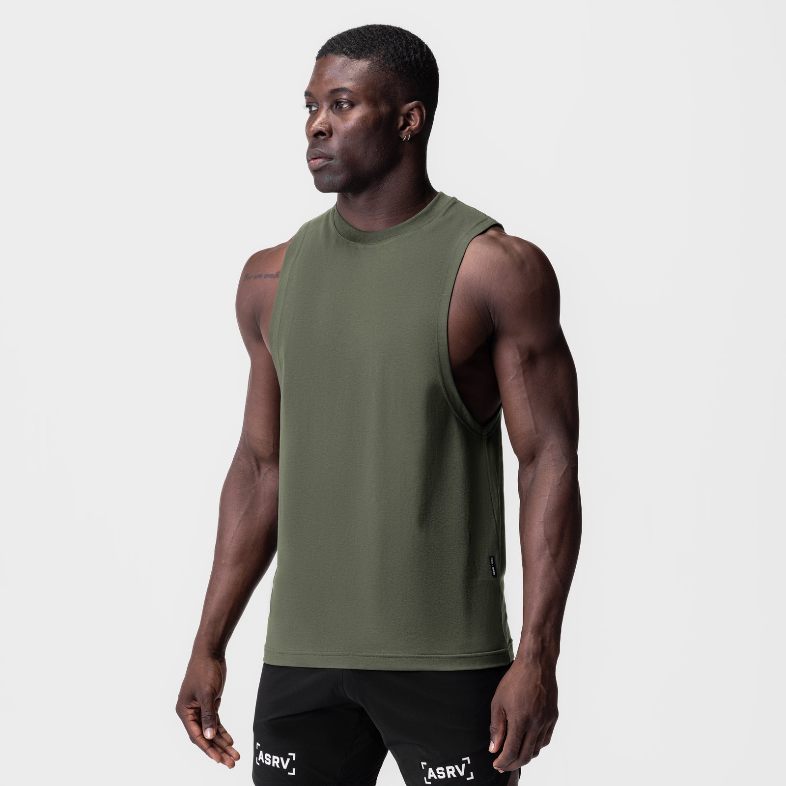 Premium Supima® Cotton Muscle Tank for Women - Olive Green | Soft & Breathable Workout Top for Yoga, Gym & Casual Wear