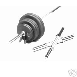 Ader Pump Set 3 Bars with 80 Lbs Regular Plates & 6 Spring Collars - Weight Lifting Equipment for Home Gym & Strength Training