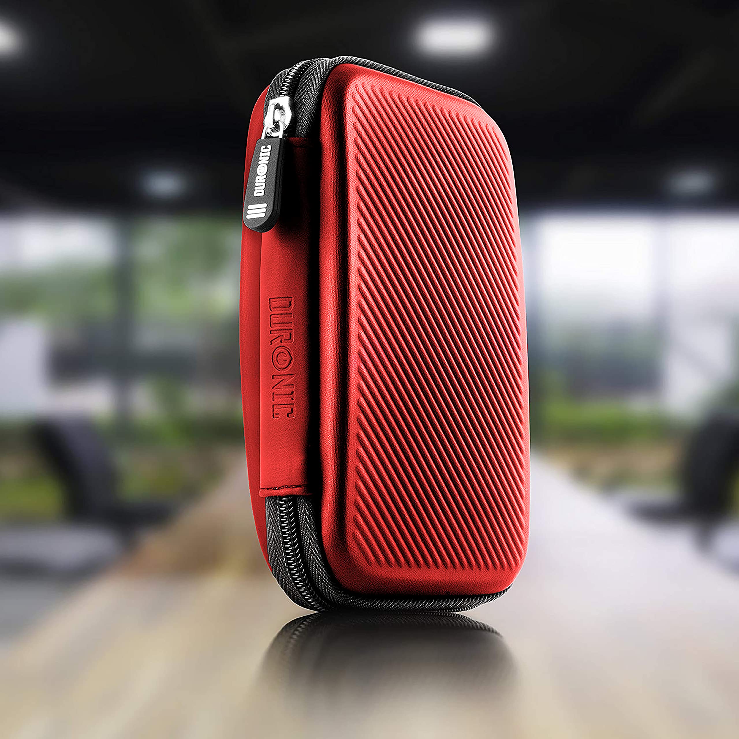 Duronic HDC2/RD Portable EVA Hard Drive Case - Protective Storage Pouch for External Hard Drives & Cables (Red) | Compatible with WD, Toshiba, Seagate, Samsung | Lightweight Travel & Office Data Protection Solution