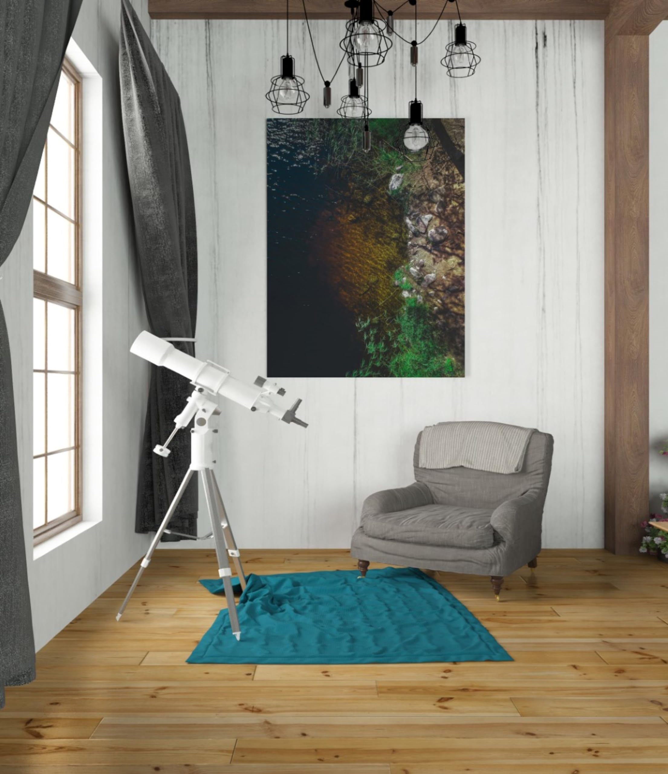 Nicklas Gustafsson 'Summer Lake' Canvas Wall Art - 26x34 Inch Modern Landscape Painting - Perfect for Living Room, Bedroom & Office Decor