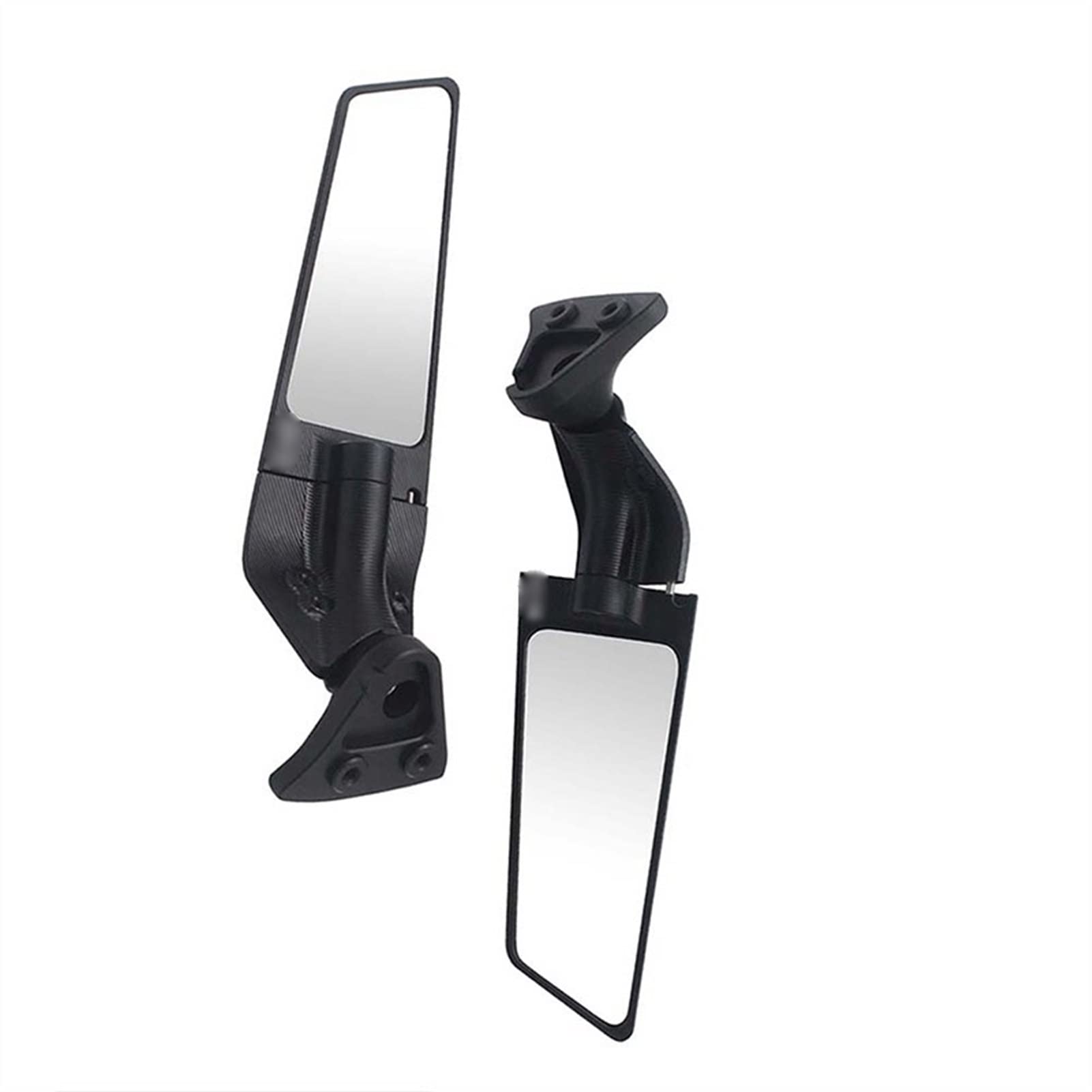 Kawasaki Ninja ZX14 ZX14R Motorcycle Mirrors (2006-2014) - Adjustable Rotating Rearview Wind Wing Mirrors - Black - Perfect for Highway Riding and Improved Visibility
