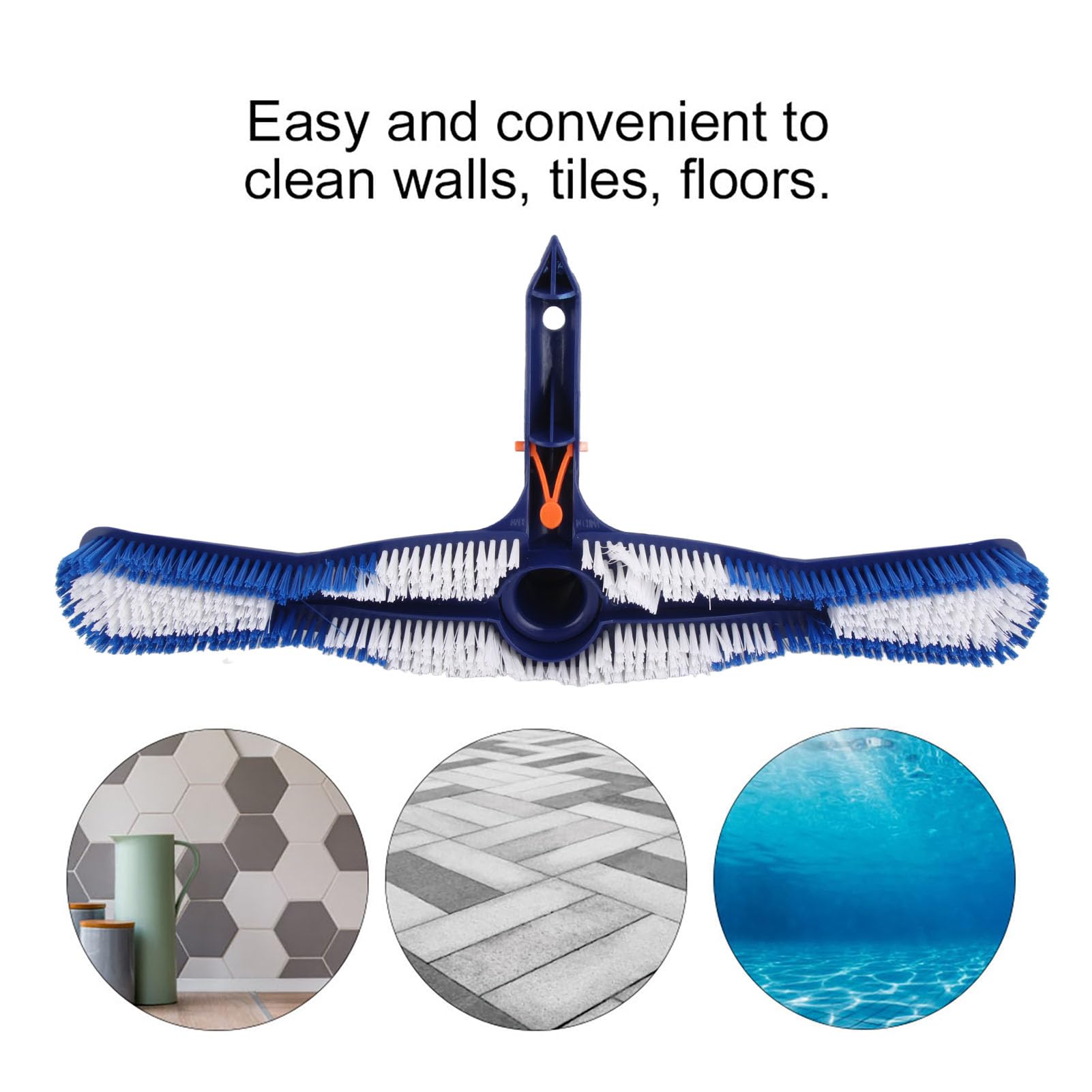 2-in-1 Pool Vacuum Head with Brush - Heavy Duty Swimming Pool Cleaner for Inground & Above Ground Pools, Spas, Hot Tubs - Perfect for Home, Hotel & Resort Maintenance