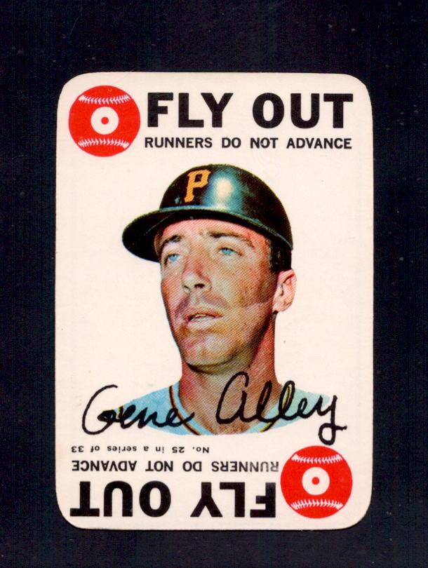 1968 Gene Alley Topps Game #25 Pittsburgh Pirates Baseball Card - Vintage Collectible for Sports Memorabilia Fans & Display