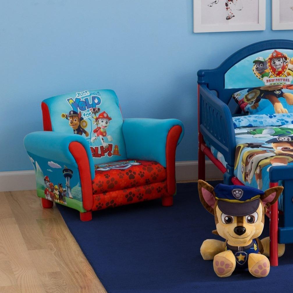 PAW Patrol Kids Upholstered Chair - Soft & Comfortable Toddler Chair for Bedroom, Playroom, and Nursery - Perfect for Reading, Watching TV, and Relaxing