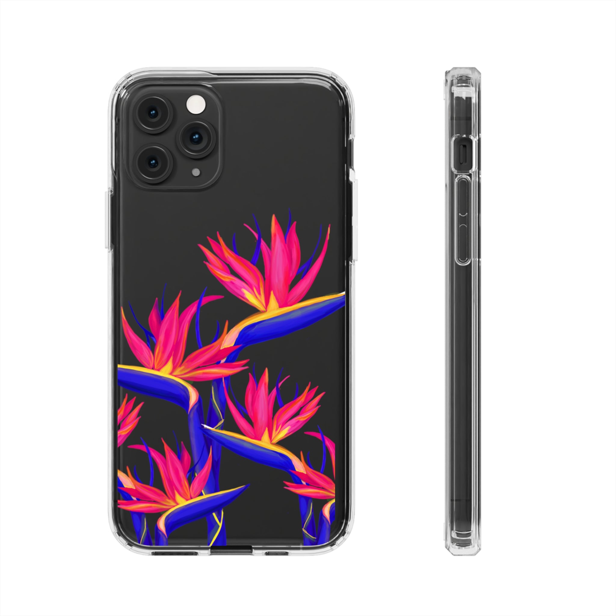 Pua Manu Neon Clear Phone Case - Shockproof & Scratch-Resistant Protective Cover for iPhone & Samsung - Perfect for Outdoor, Travel & Daily Use
