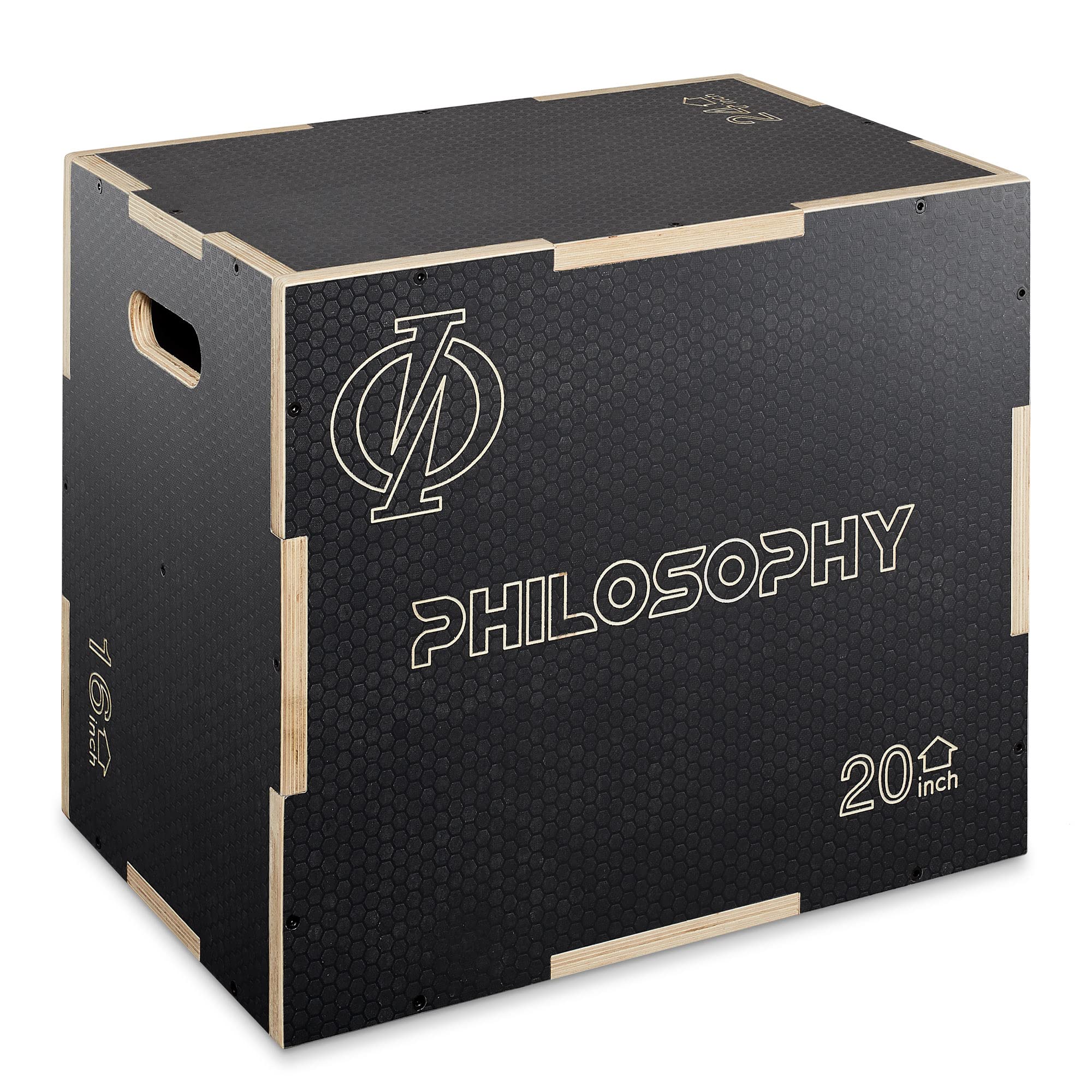 Non-Slip 3-in-1 Wooden Plyo Box for CrossFit, HIIT & Home Gym Workouts - Jump Box for Plyometric Training, Step Ups & Conditioning Exercises - Perfect for Cardio, Strength Training & Fitness Routines