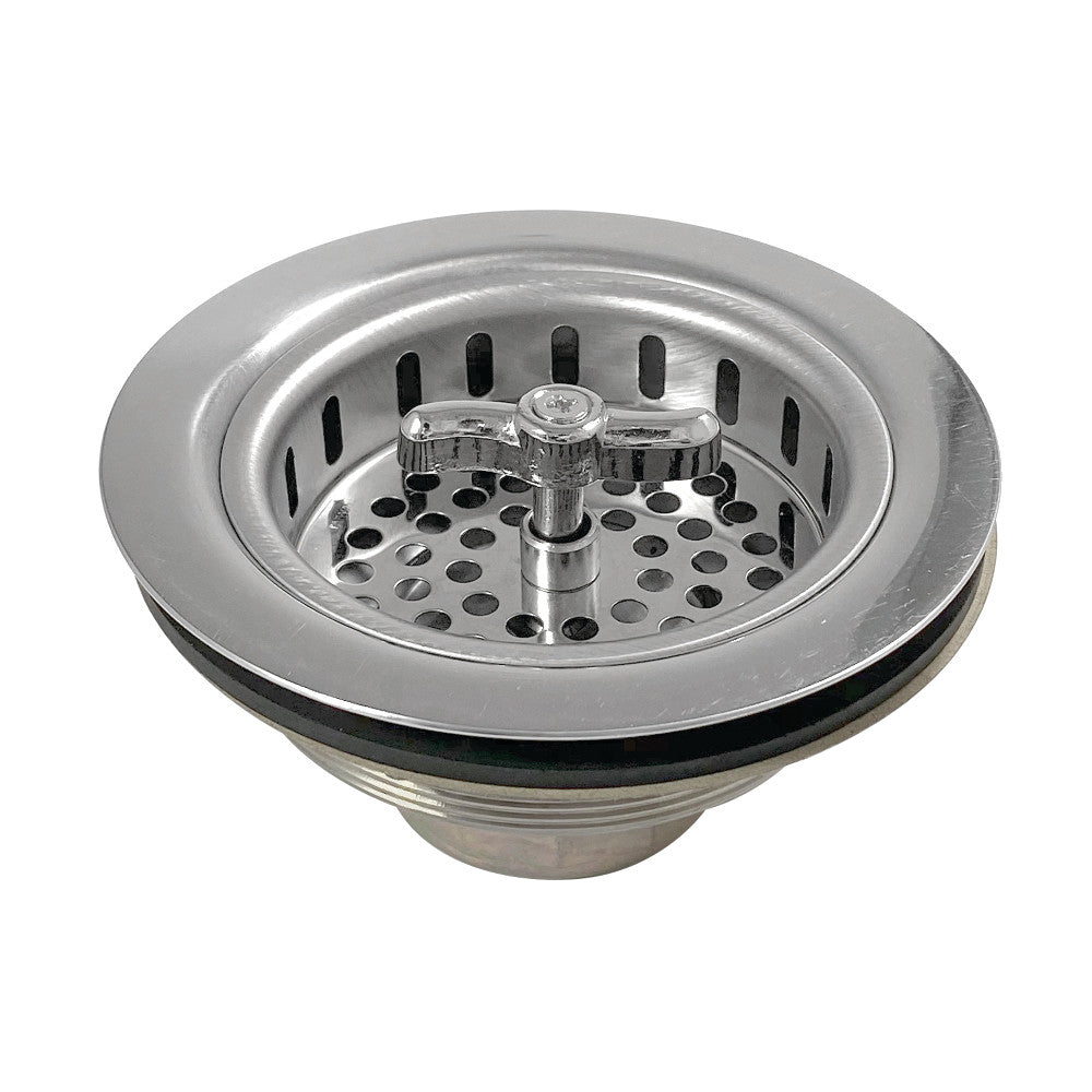 Kingston Brass K212MB Tacoma Spin and Seal Sink Basket Strainer - Matte Black Finish for Kitchen Sink Drain, Perfect for Food Waste Disposal and Easy Cleaning