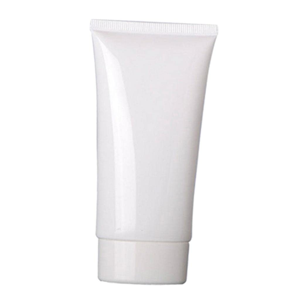 50ml PVC Squeeze Tubes for Travel - Leak-Proof Hand Cream & Hair Gel Storage Bottles | Perfect for Cosmetics, Toiletries & Sample Packaging