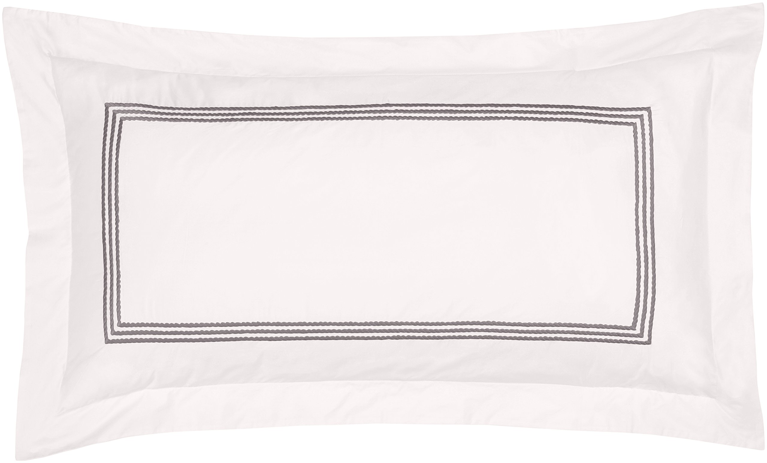 Premium Linen Windsor Pillow Sham - Euro Size 26x26 Inches - Soft Grey Bedding - Breathable & Luxurious for Master Bedroom, Guest Room, or Hotel Decor