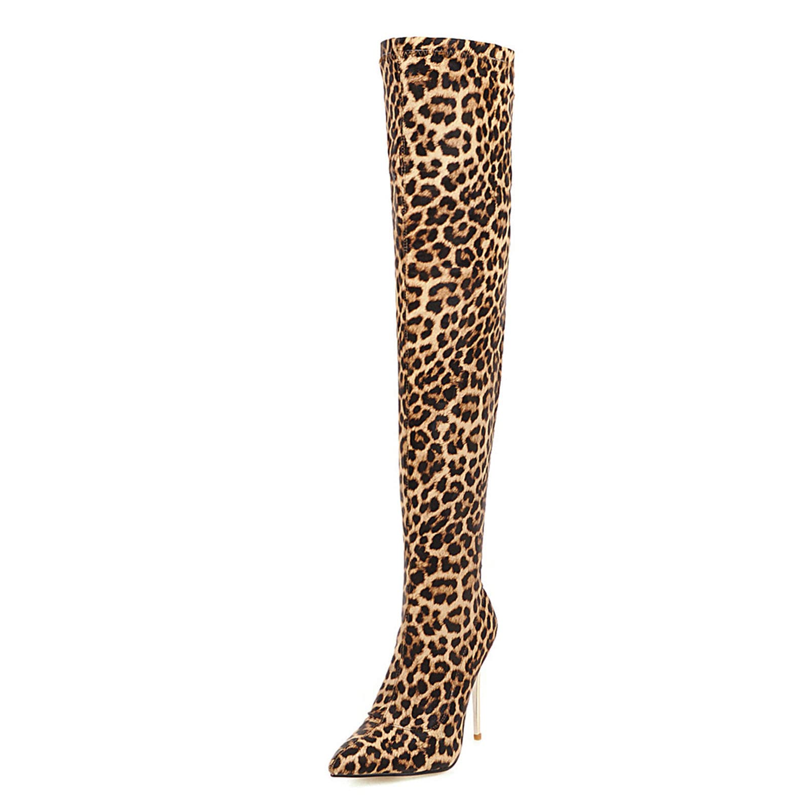 Stylish Women's Over The Knee High Boots - Pointed Toe Stiletto Heel Combat Boots for Women, Fashionable High Heel Thigh High Boots in Plus Sizes | Perfect for Party, Night Out & Winter Fashion
