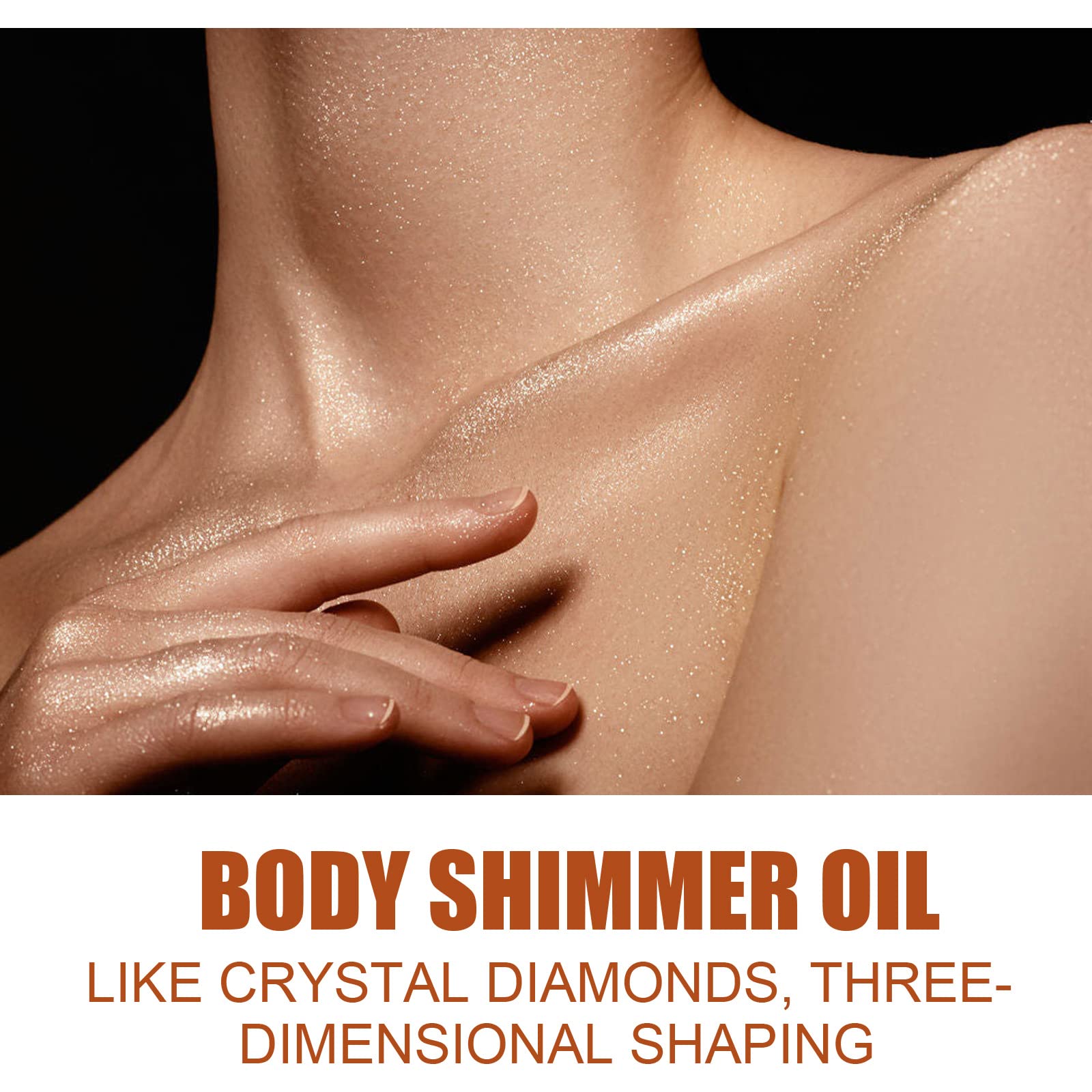 Glow Body Shimmer Oil - Golden Highlighting Makeup for All Skin Types | Natural Radiance & Shine | Perfect for Parties, Beach Days & Special Occasions