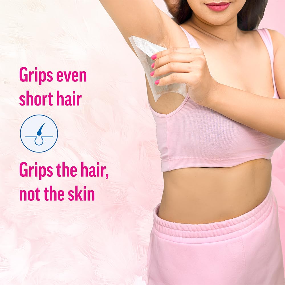 Veet Half Body Waxing Kit for Dry Skin - 8 Wax Strips, Hair Removal for Women, 1 Count | Smooth Legs, Arms & Underarms at Home
