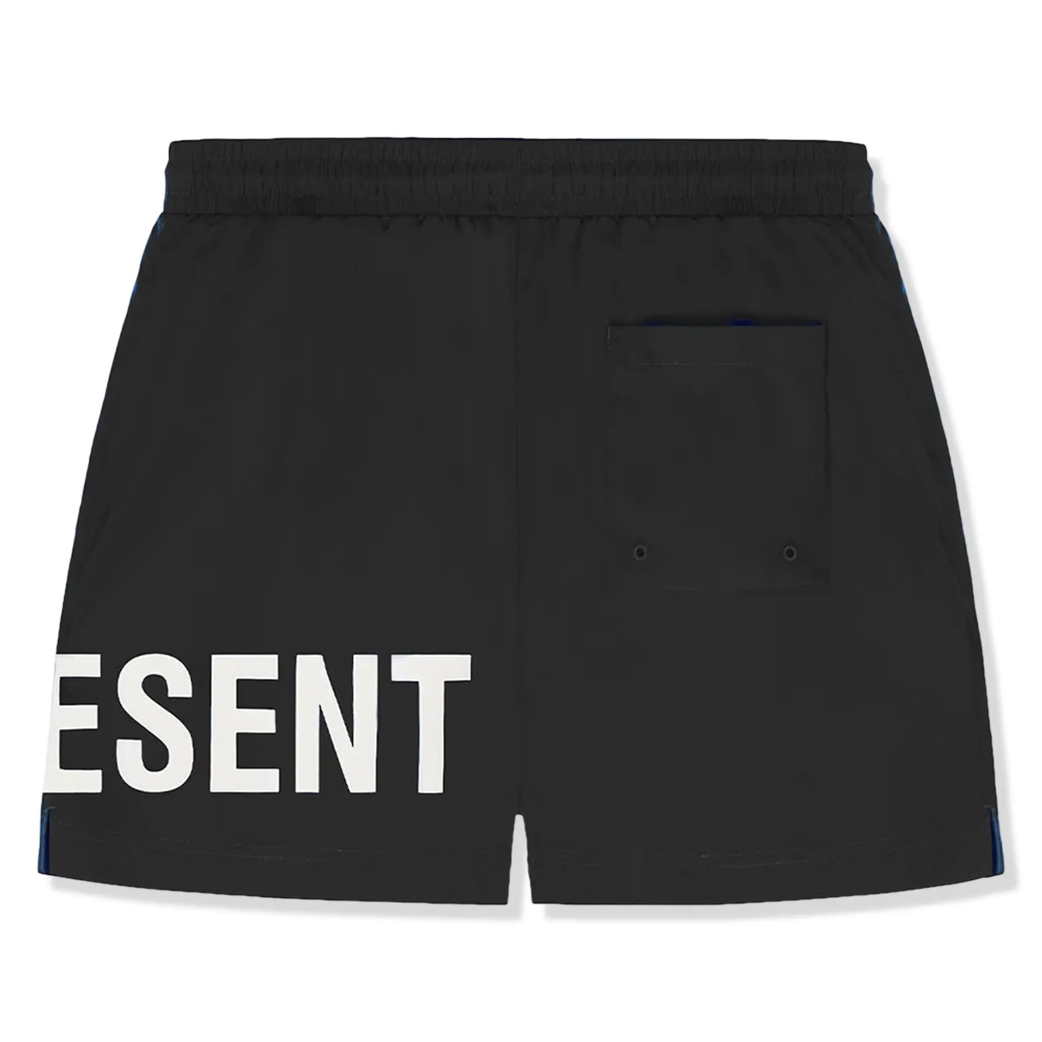 Represent Text Logo Black Swim Shorts for Men - Quick Dry Comfortable Beach Swimwear for Swimming, Surfing & Summer Vacations