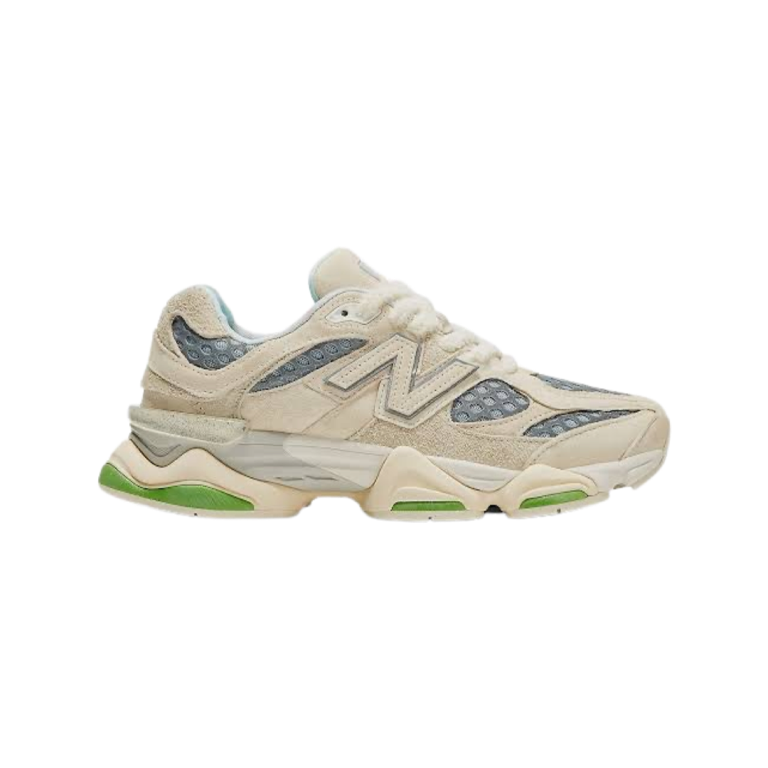 New Balance 9060 Bricks & Wood Sneakers in Beige, Grey & Green - Stylish Comfort for Running, Walking & Casual Wear