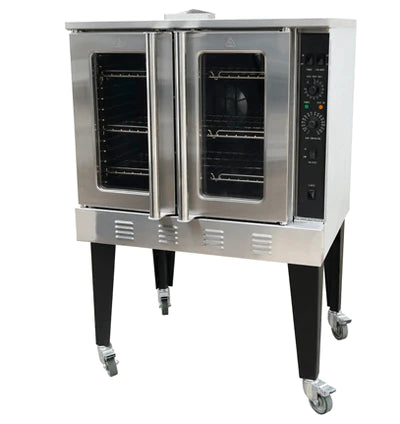 Cookline CC100 Single Deck Full Size Gas Convection Oven - 54,000 BTU High Power Commercial Kitchen Equipment for Restaurants, Bakeries & Catering Services