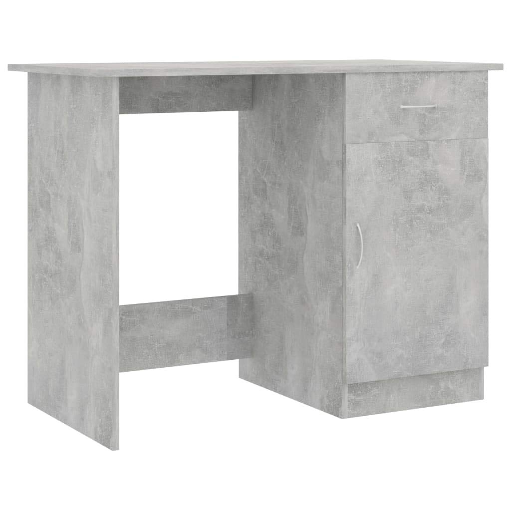 FAMIROSA Modern Concrete Gray Office Desk 39.4