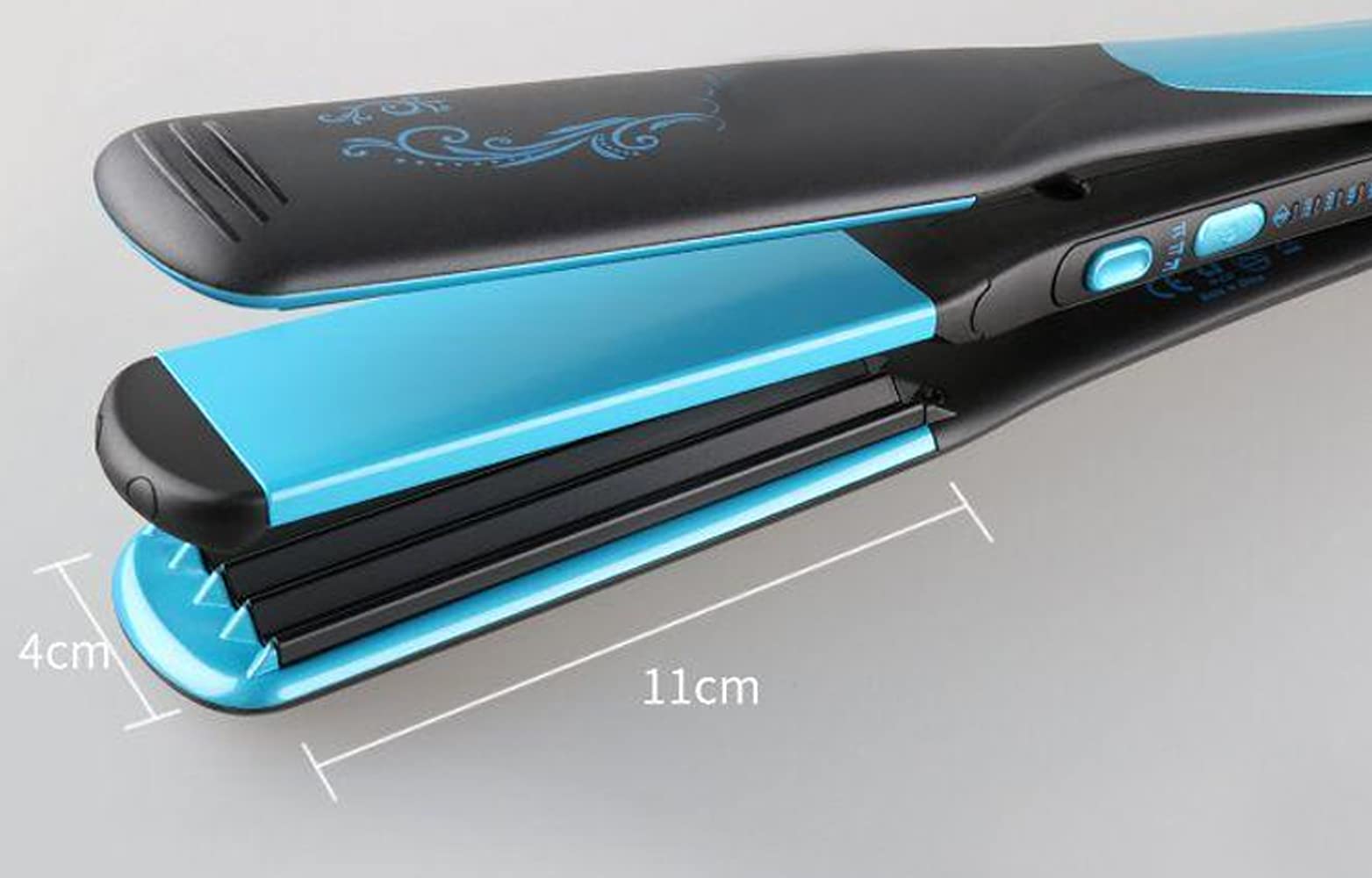 2 in 1 Hair Straightener and Curler - Portable Dual Use Flat Iron with Tourmaline Ceramic Plates for Straightening & Volumizing (220°C) - Perfect for Travel, Home & Salon Styling