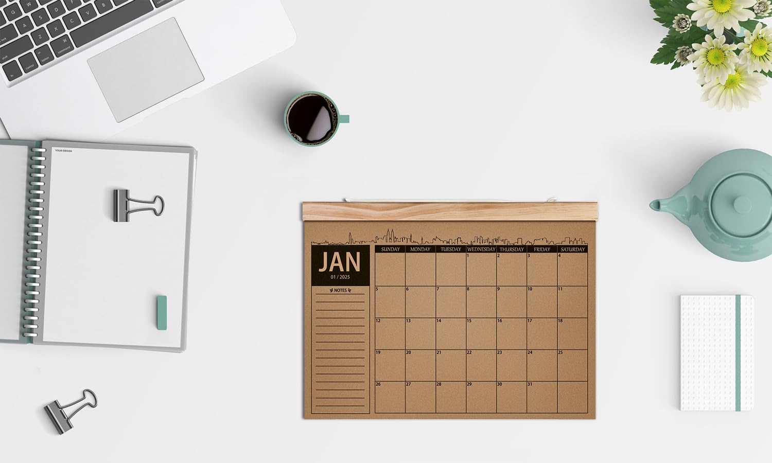 2025-2026 Wall Calendar | January 2025 to June 2026 Monthly Planner | 18-Month Thick Kraft Paper Hanging Organizer for Home & Office (8.5